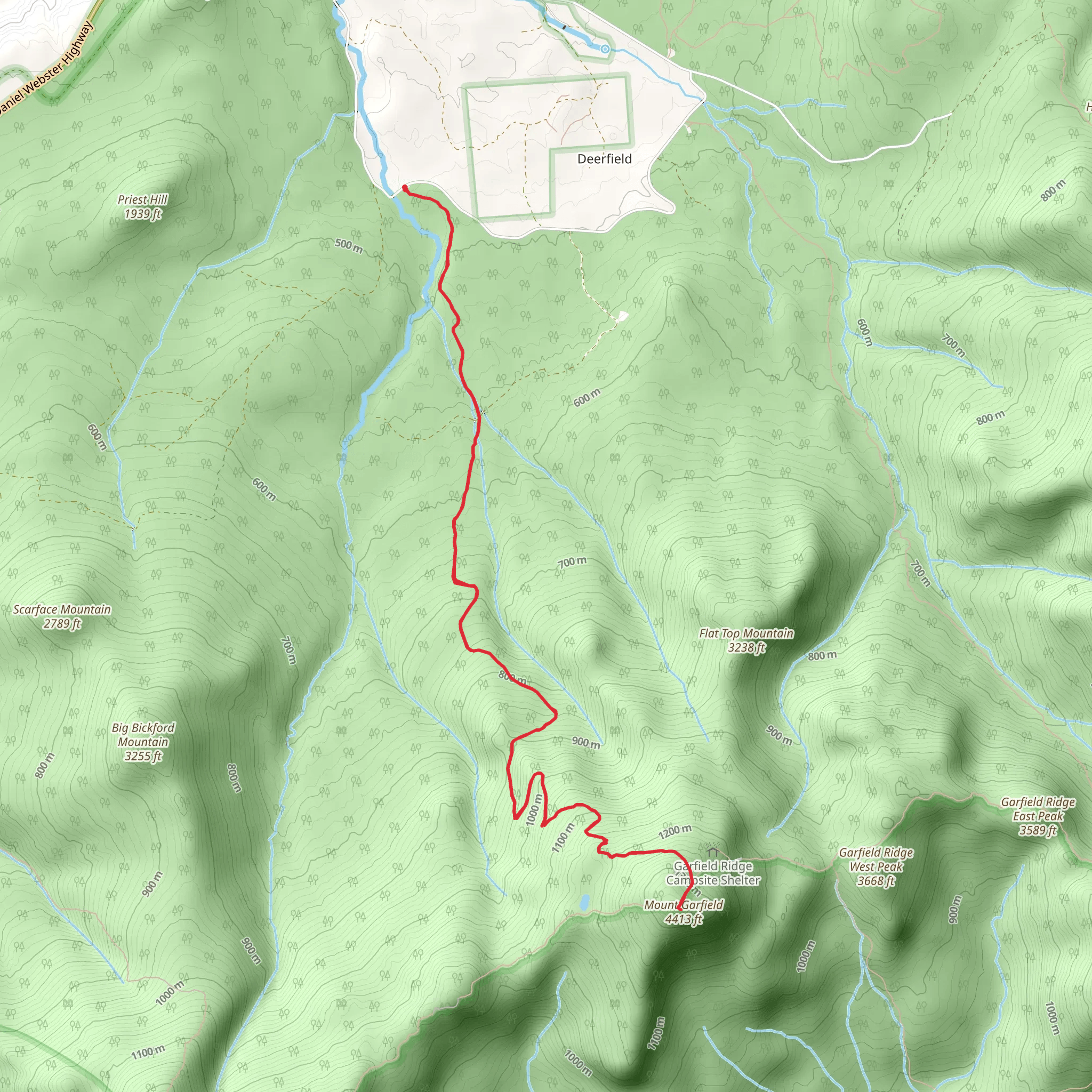 Mount Garfield Trail mobile static map