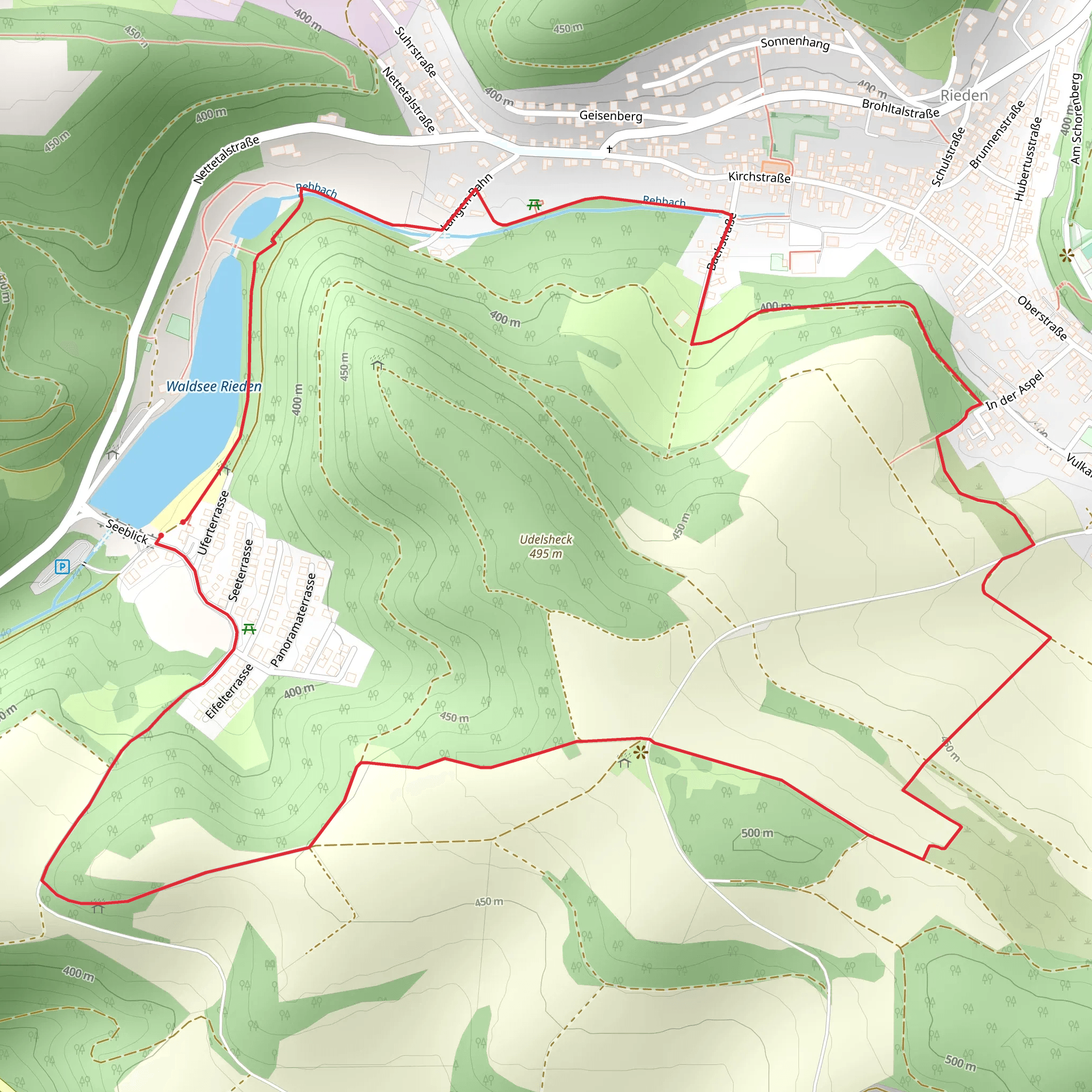 Waldsee Rieden Loop via Traumpfad Waldseepfad Rieden mobile static map