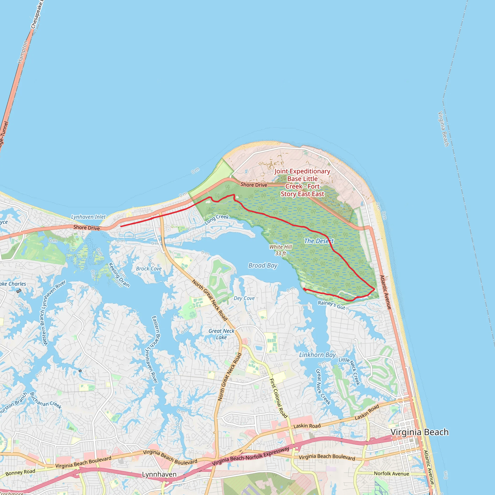 Cape Henry Trail mobile static map