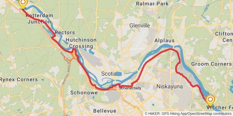 Mohawk-Hudson Bike-Hike Trail stage 3 Map