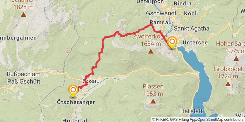 SalzAlpenSteig stage 15 Map