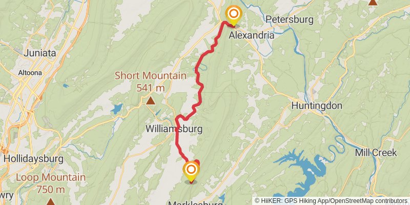Mid State Trail - Pennsylvania stage 6 Map