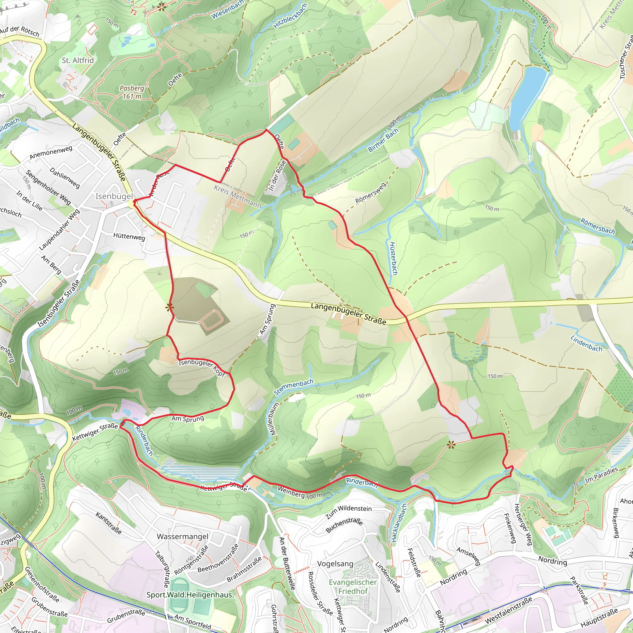 Rinderbach via Isenbügel Rundweg mobile static map