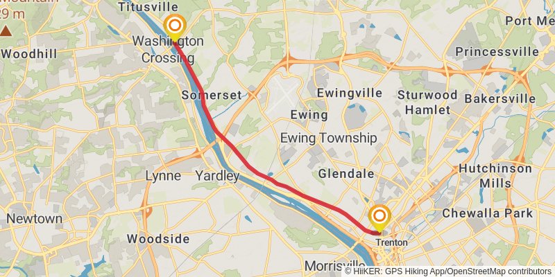 Delaware and Raritan Canal Trail stage 3 Map