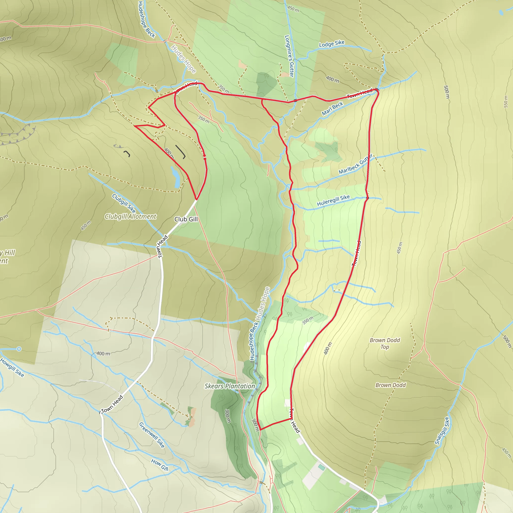 Coldberry Lead Mine Circular Walk mobile static map