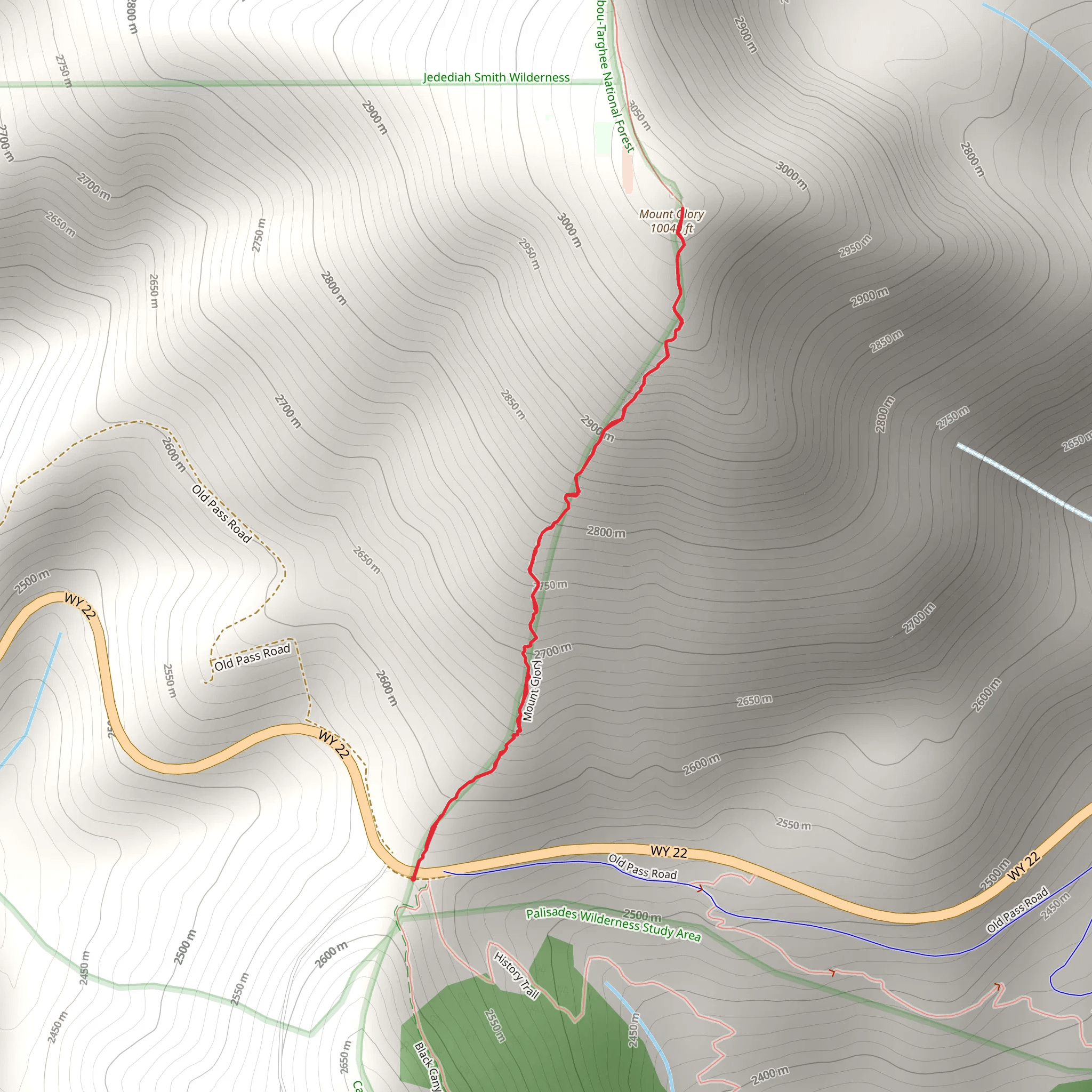 Mount Glory mobile static map