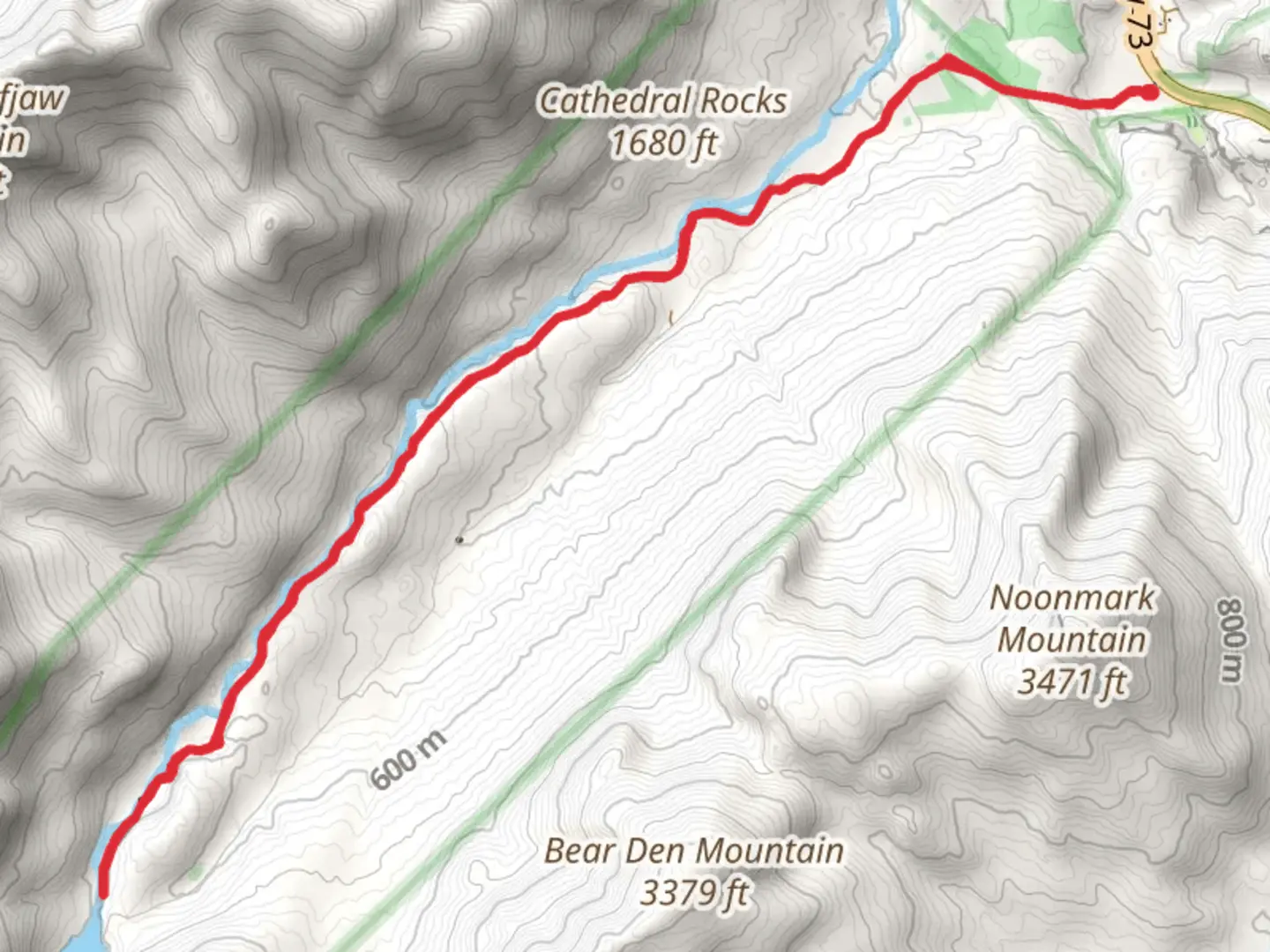 An image depicting the trail East Branch Ausable River Trail and its surrounding area.