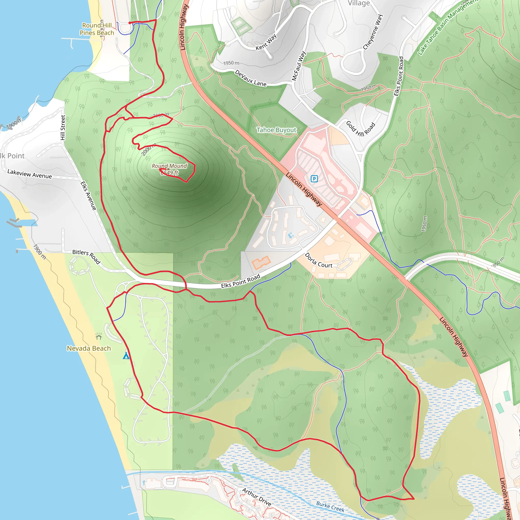 Round Mound Loop mobile static map