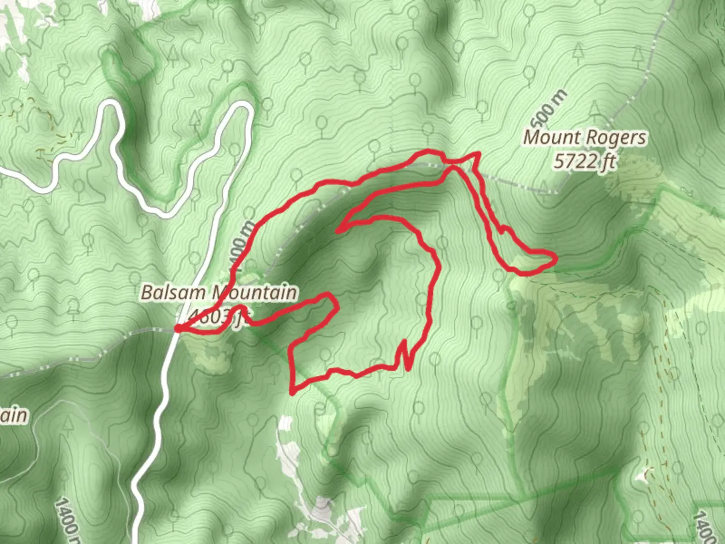 An image depicting the trail Appalachian, Virginia Highlands Horse and Helton Creek Spur Loop Trail and its surrounding area.
