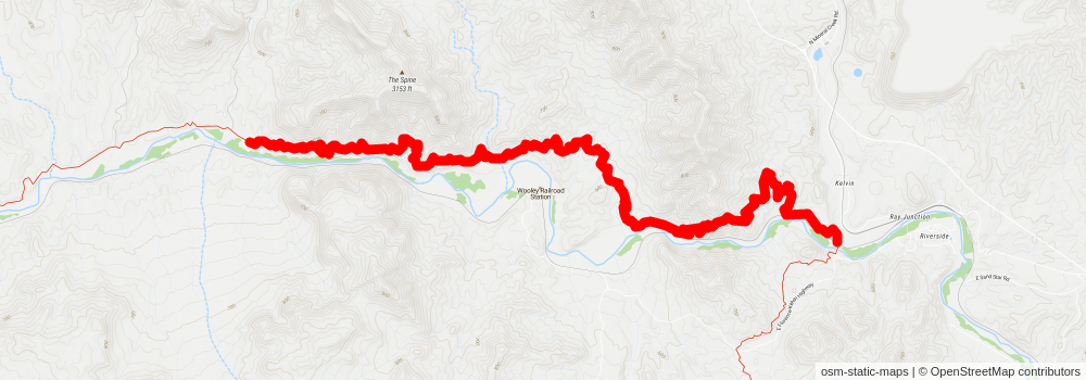 Southwestern Horseshoe Trail stage 97 Map