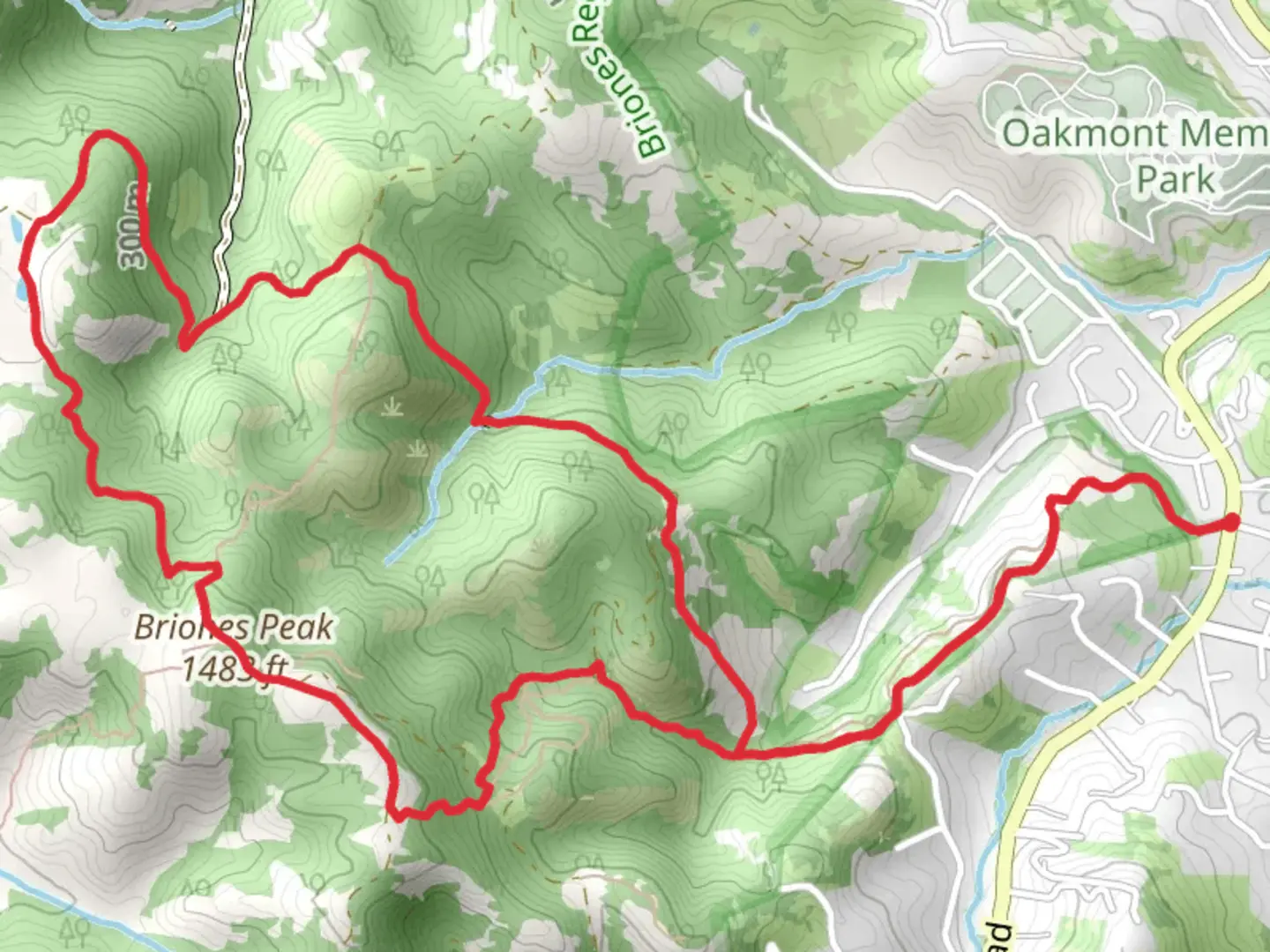 An image depicting the trail Briones Park via Ivan Dickson Trail and its surrounding area.