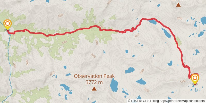 Pacific Crest Trail - Central California stage 17 Map