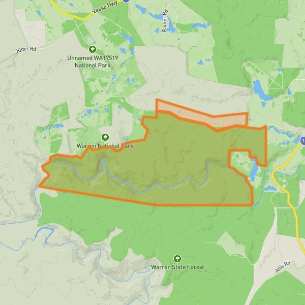 Warren National Park mobile static map