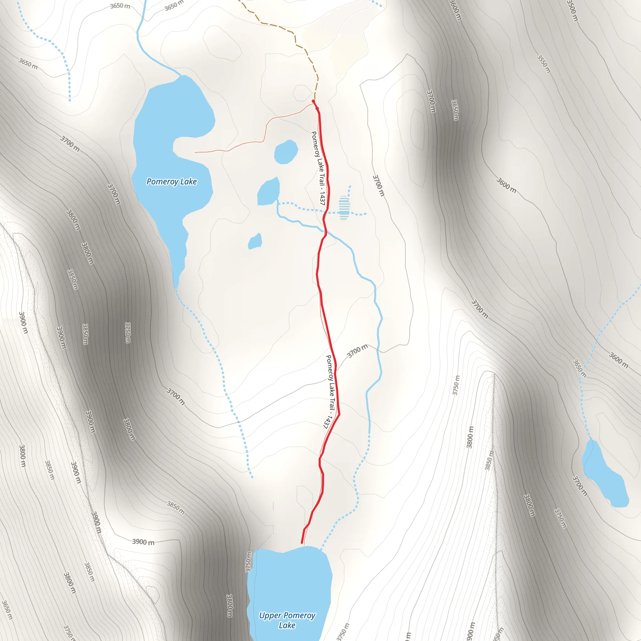 Pomeroy Lakes Trail mobile static map