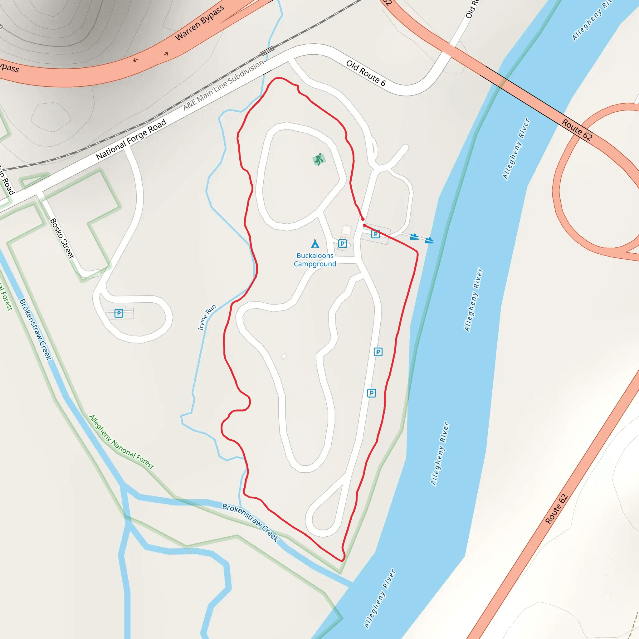 Seneca Interpretive Trail mobile static map