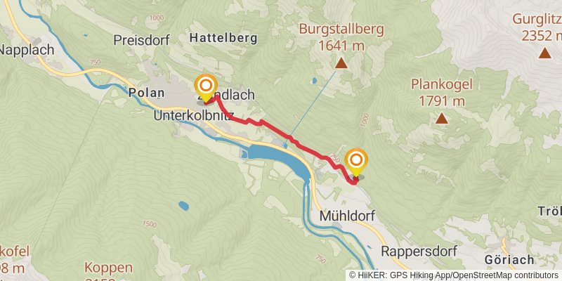 Alpe - Adria Trail alt 2 Map