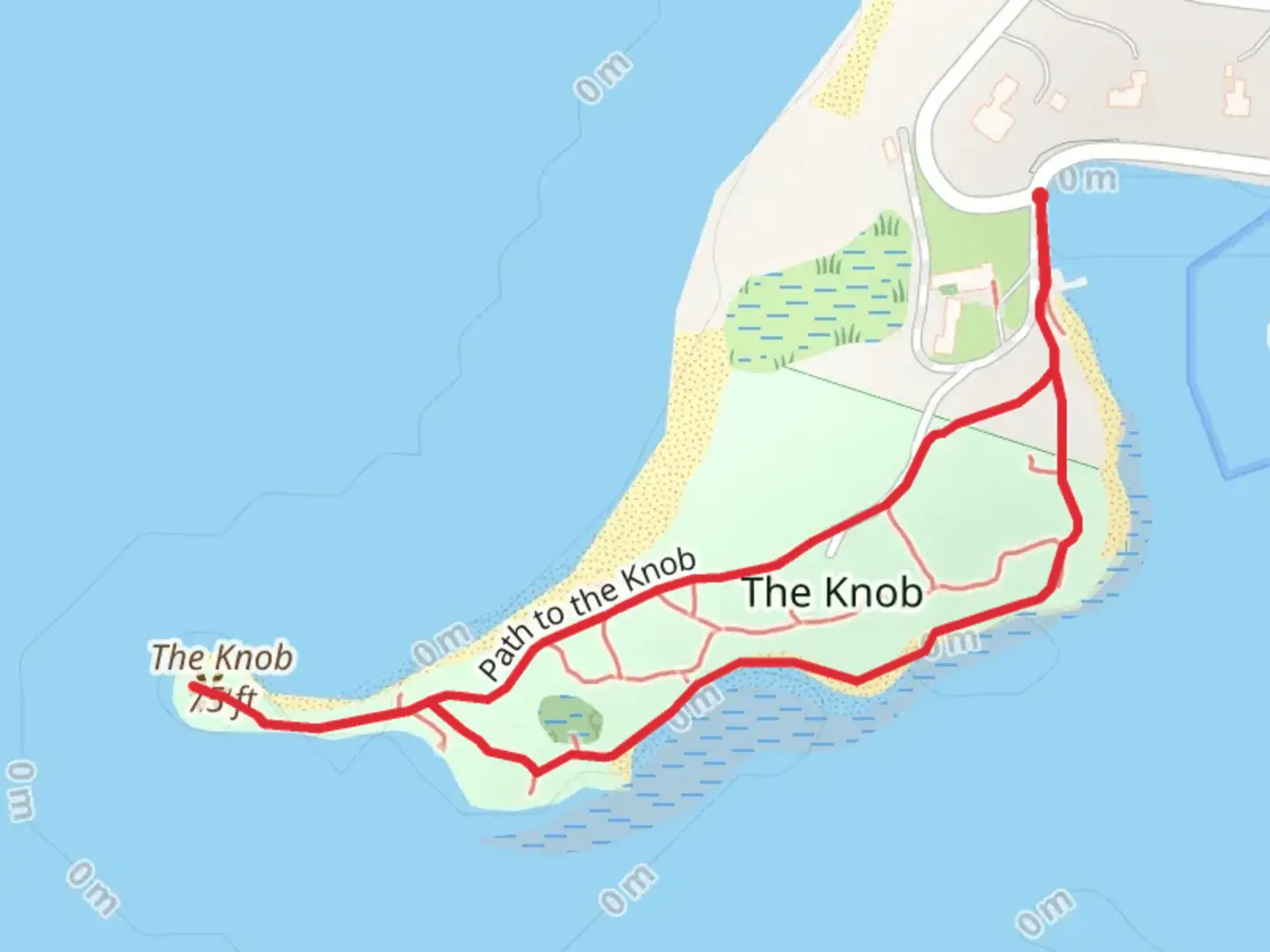 An image depicting the trail Path to the Knob and its surrounding area.