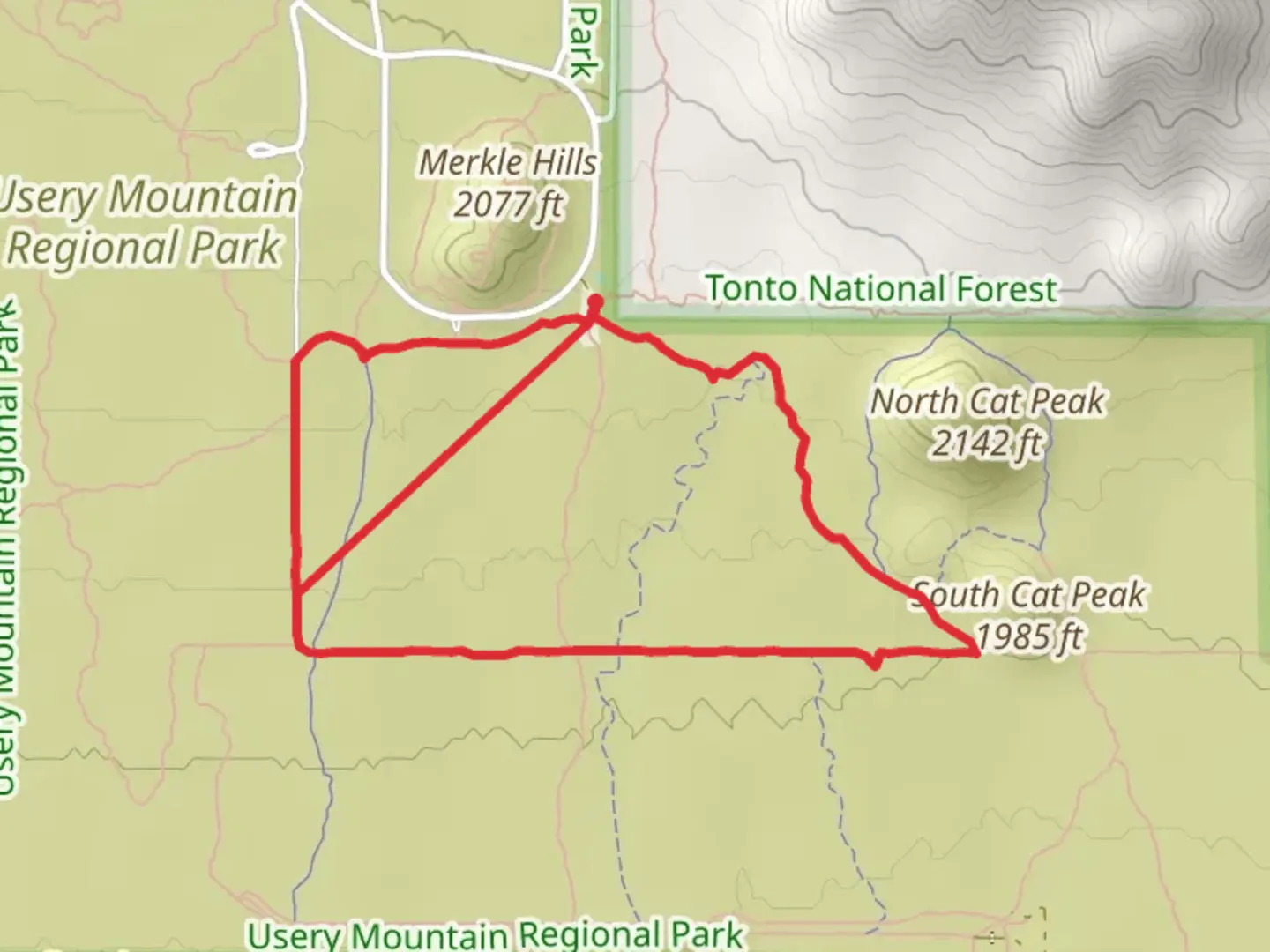 An image depicting the trail Blevins Loop Trail and its surrounding area.