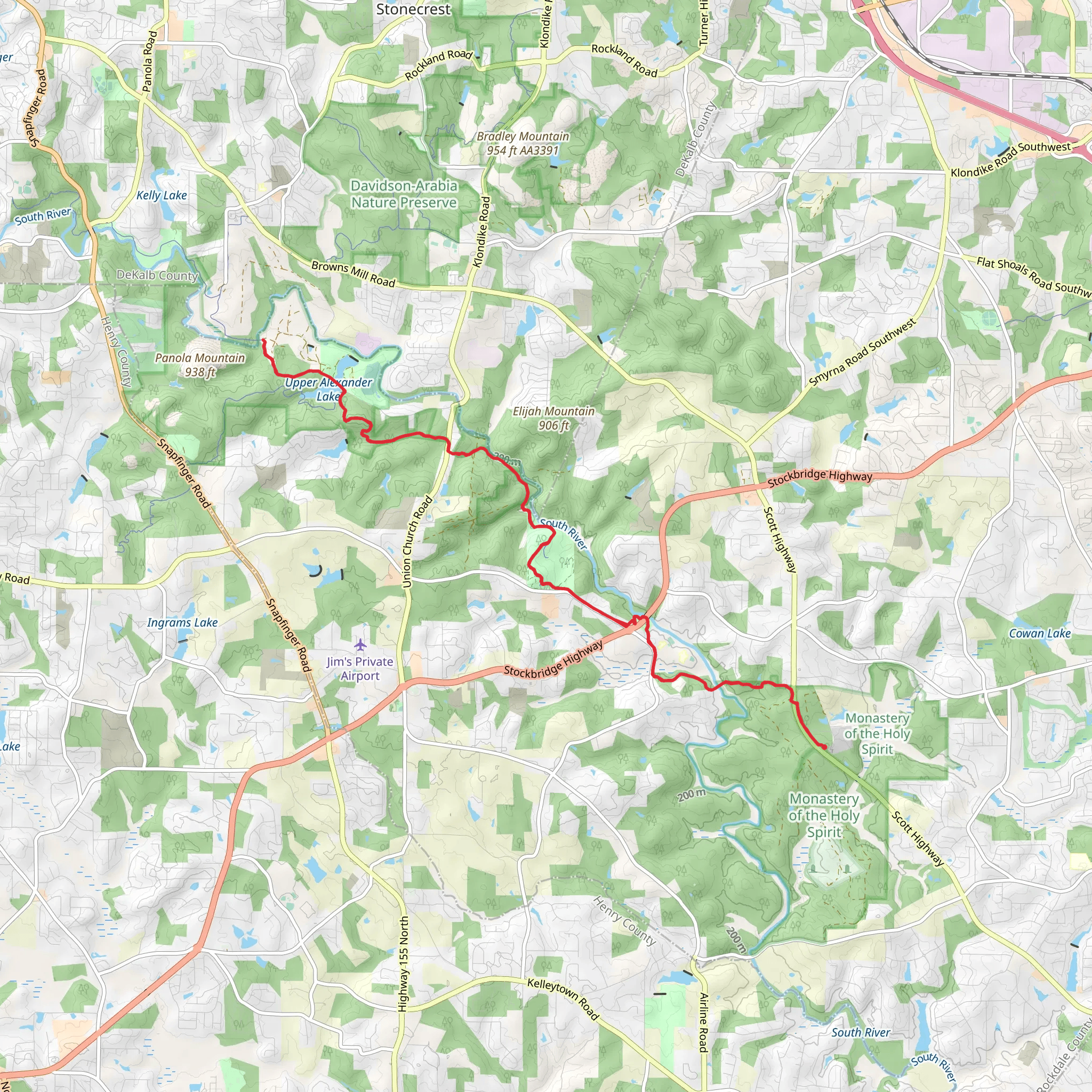 Rockdale River PATH Trail mobile static map
