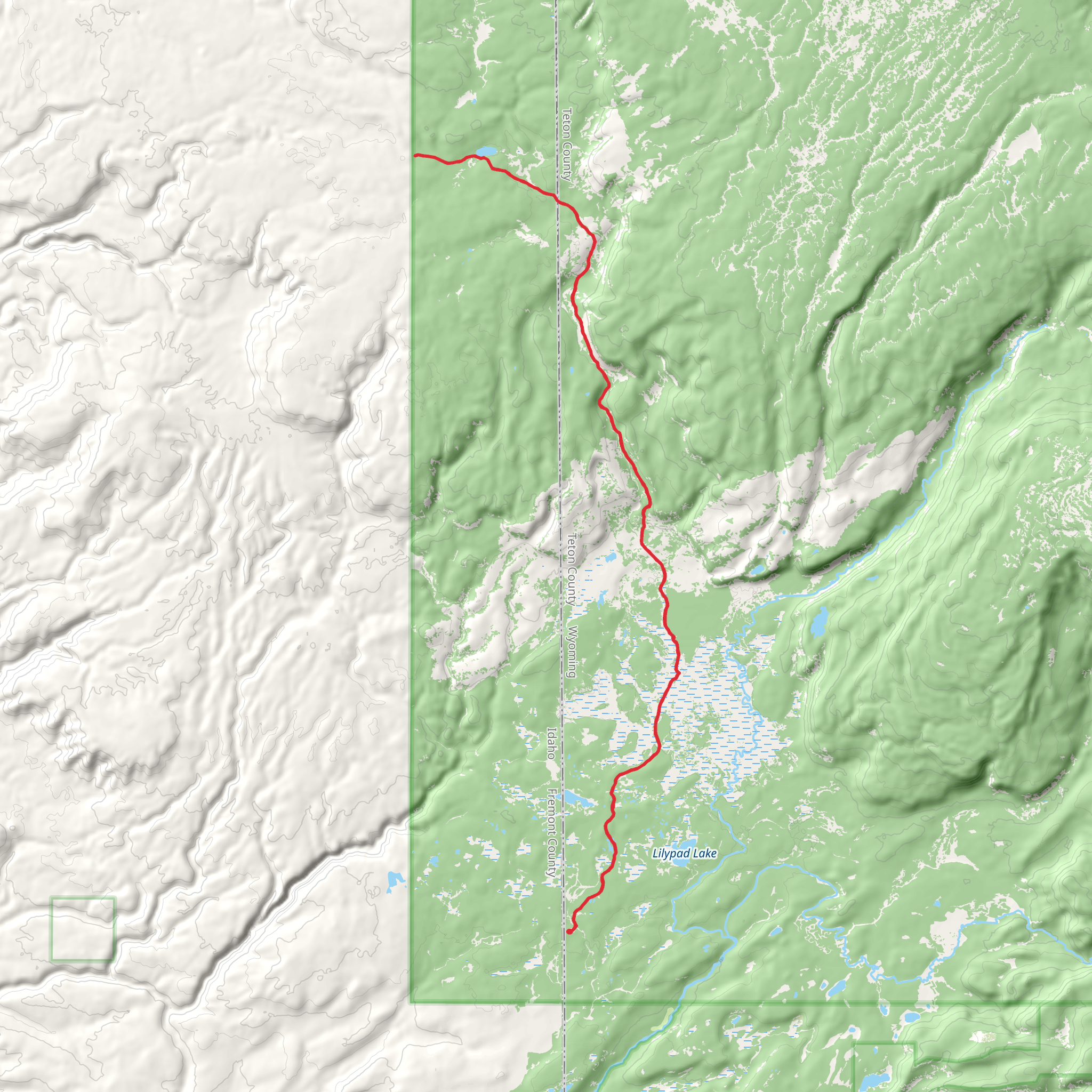 Boundary Creek Trail mobile static map