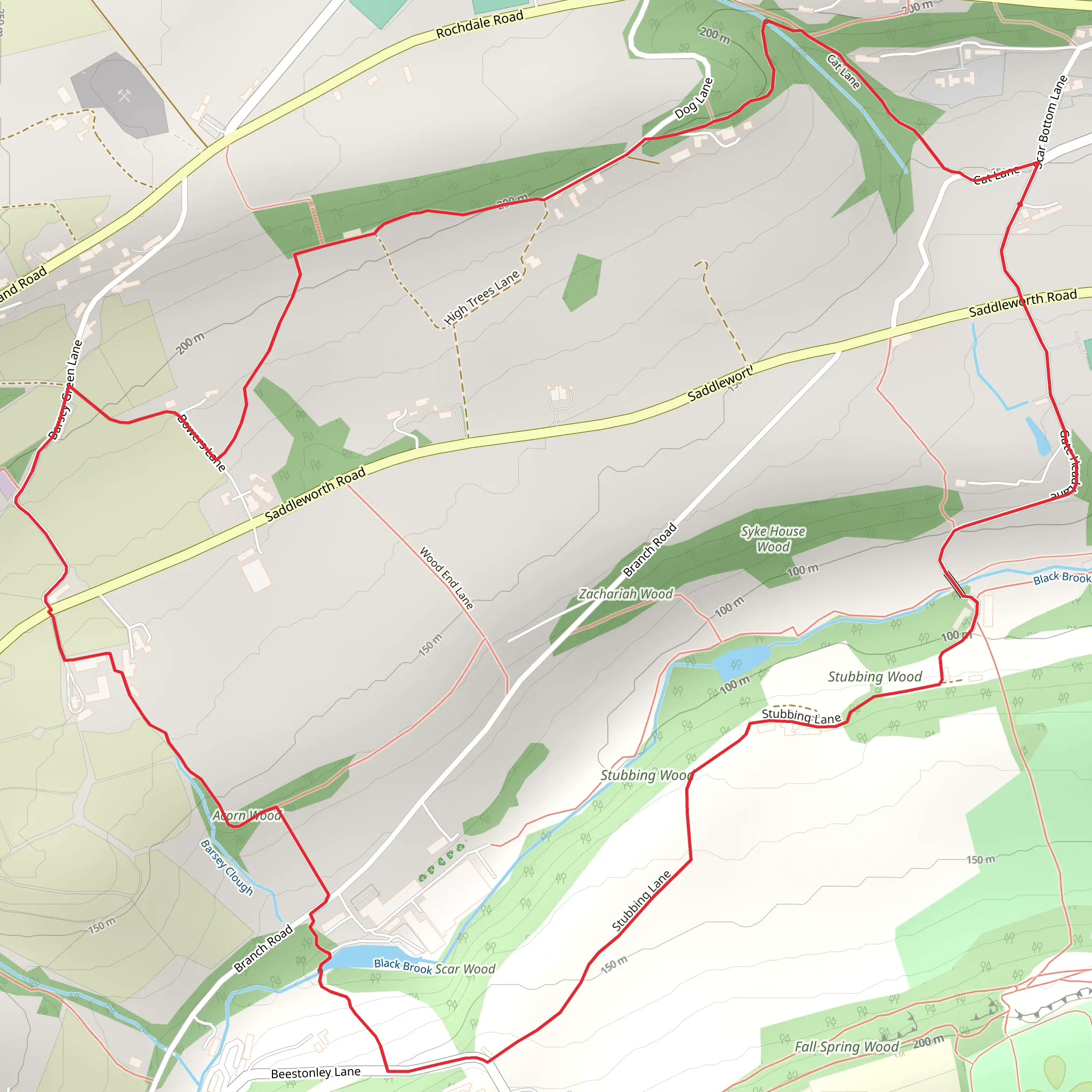 Scar, Stubbing and Zachariah Wood Loop mobile static map