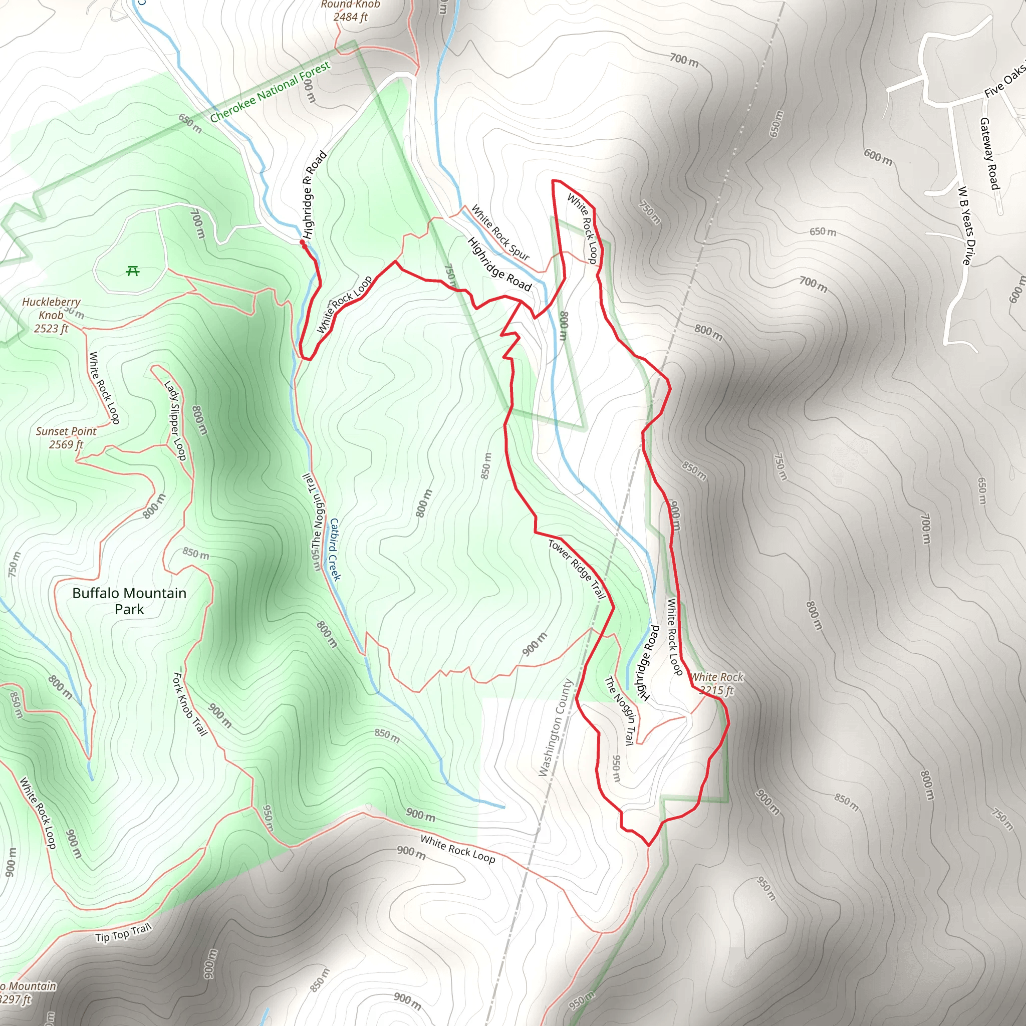 White Rock Loop mobile static map