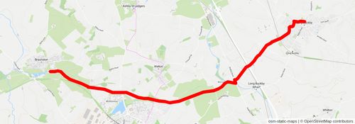 Long Buckby to Braunston stage 2 Map