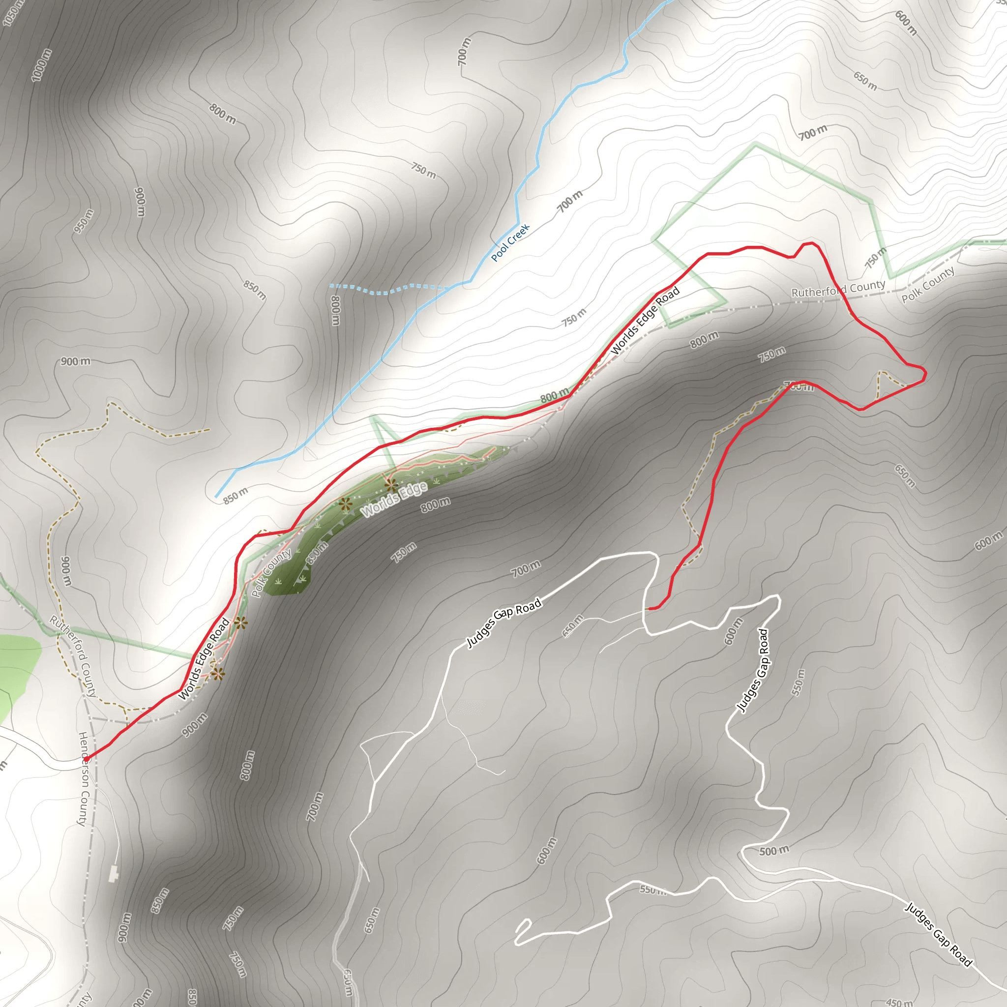 Worlds Edge Road mobile static map