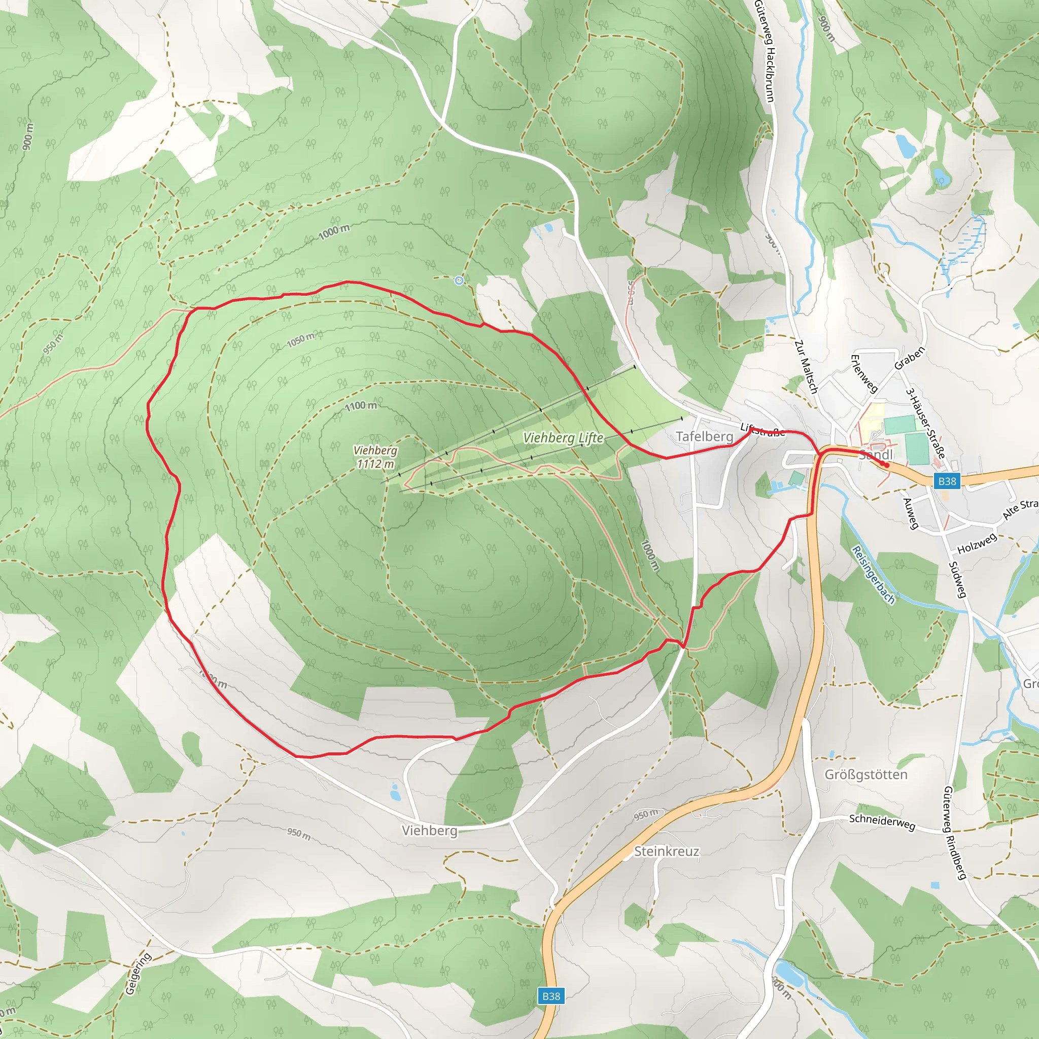 Around Viehberg Mountain mobile static map
