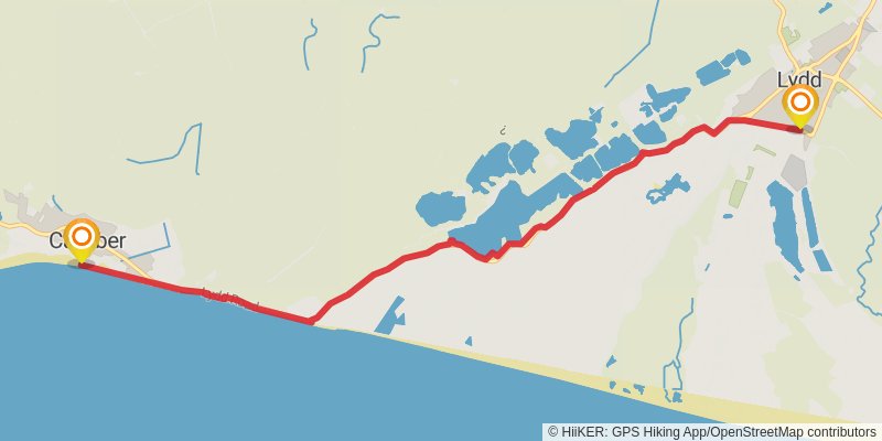 England Coast Path - Ramsgate to Camber stage 6 Map