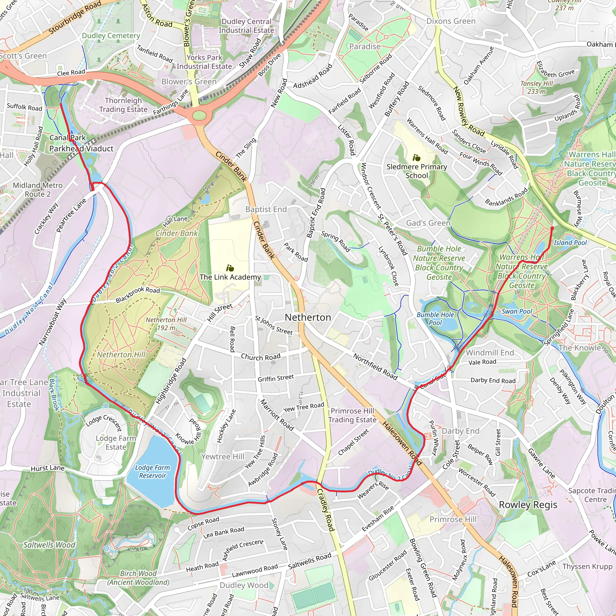 Walk to Canal Park mobile static map