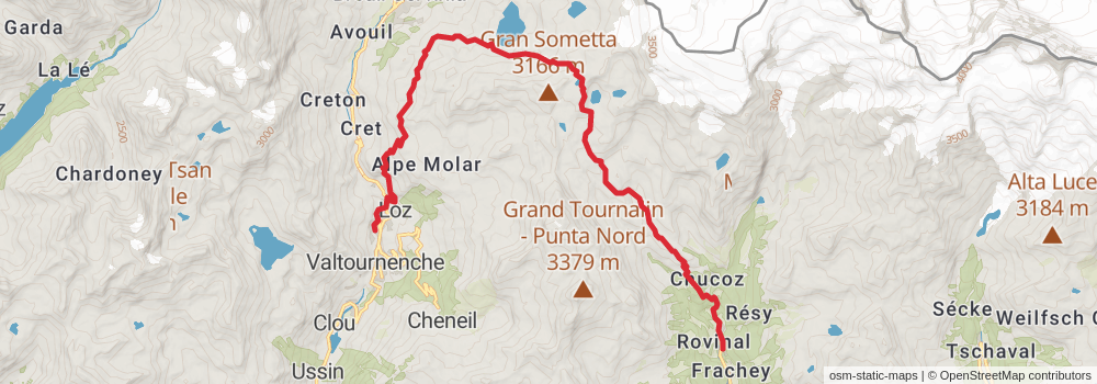 Sentiero Italia - Alps Section stage 130 Map