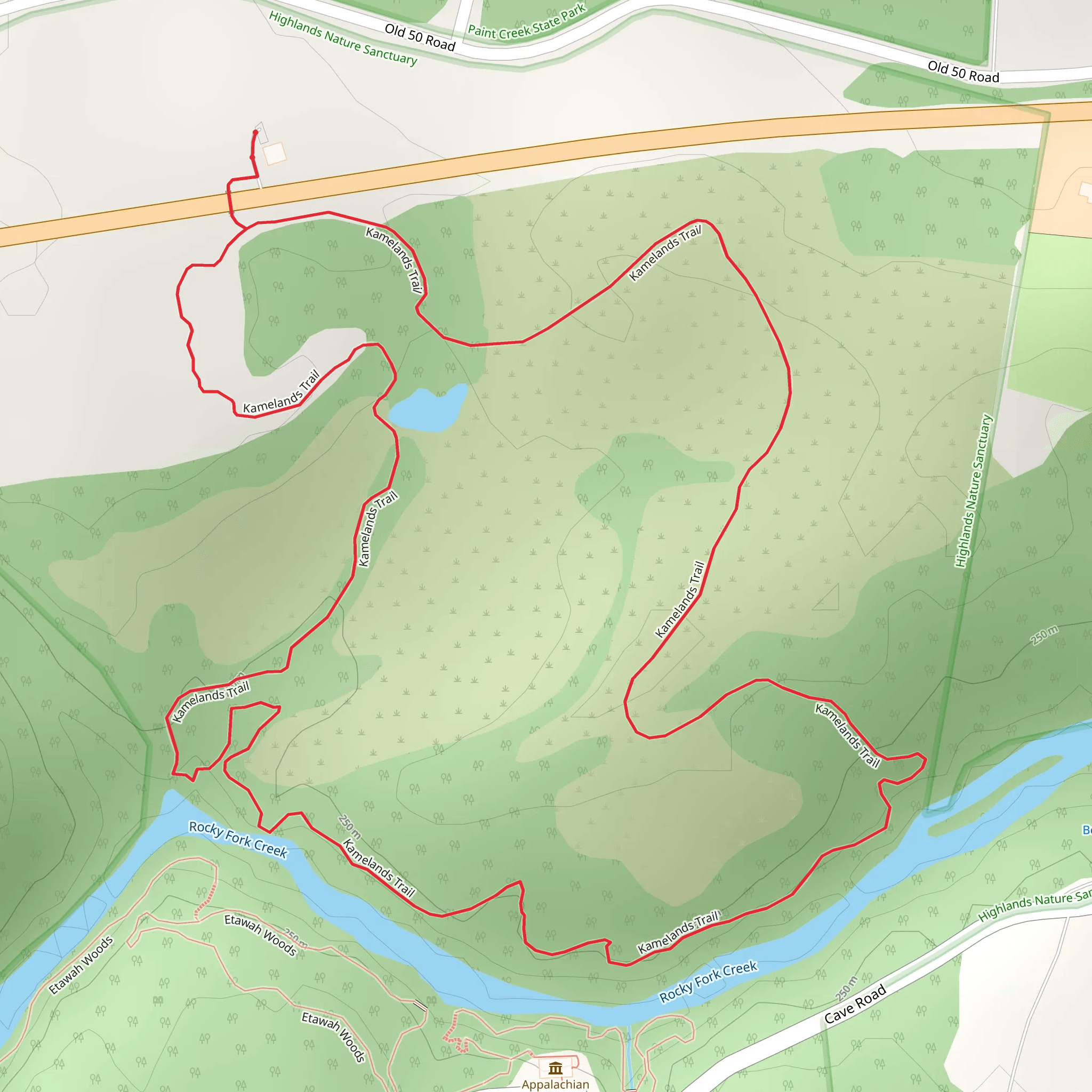 Kamelands Loop Trail mobile static map