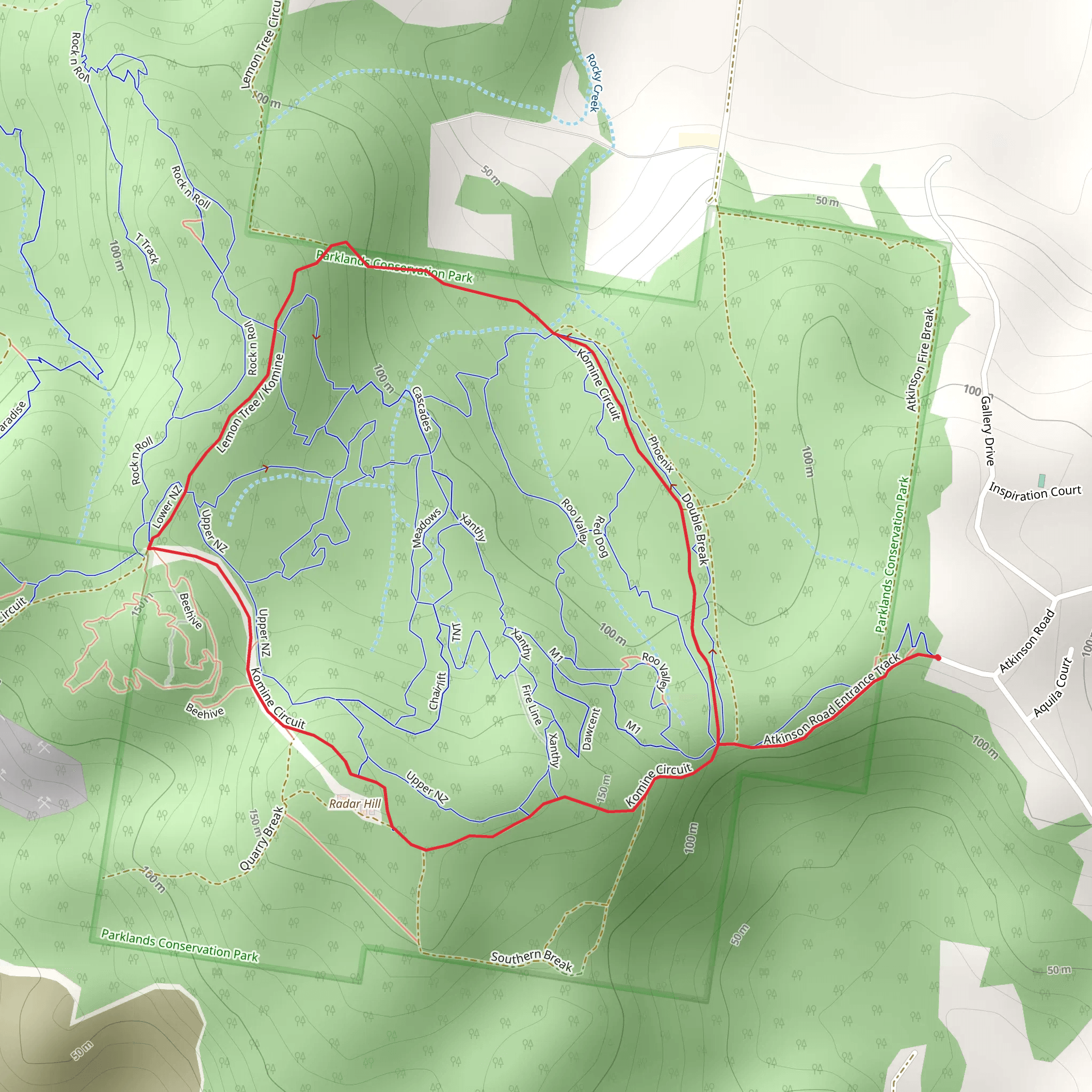 Komine Circuit Track mobile static map