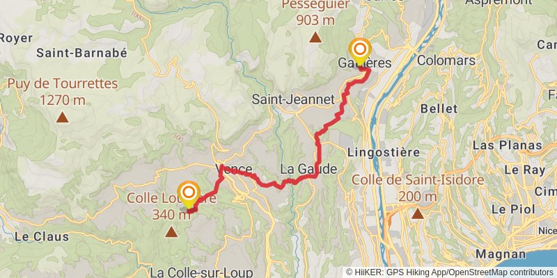 Camino Menton-Candanchu via Arles stage 4 Map