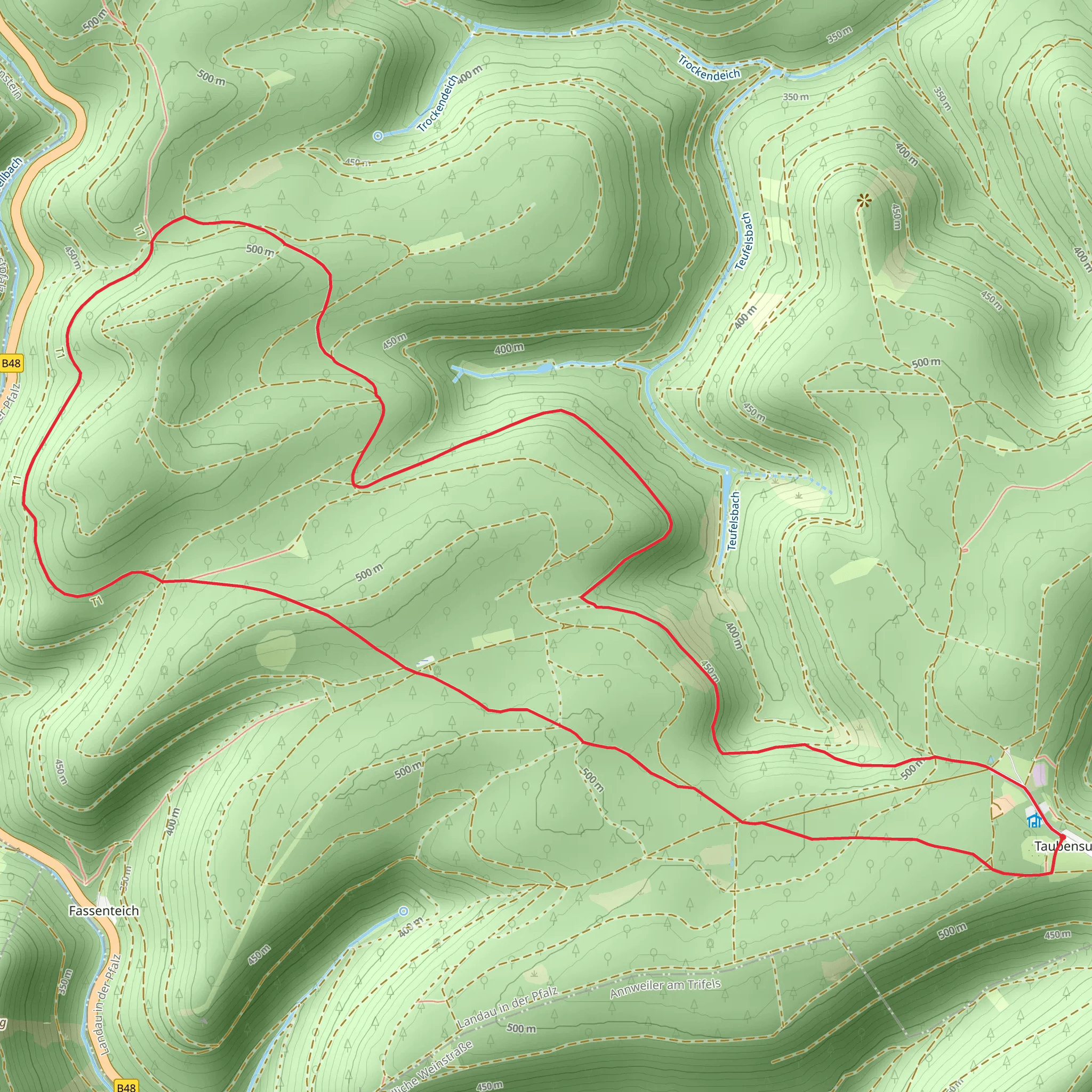 Taubensuhl Loop mobile static map