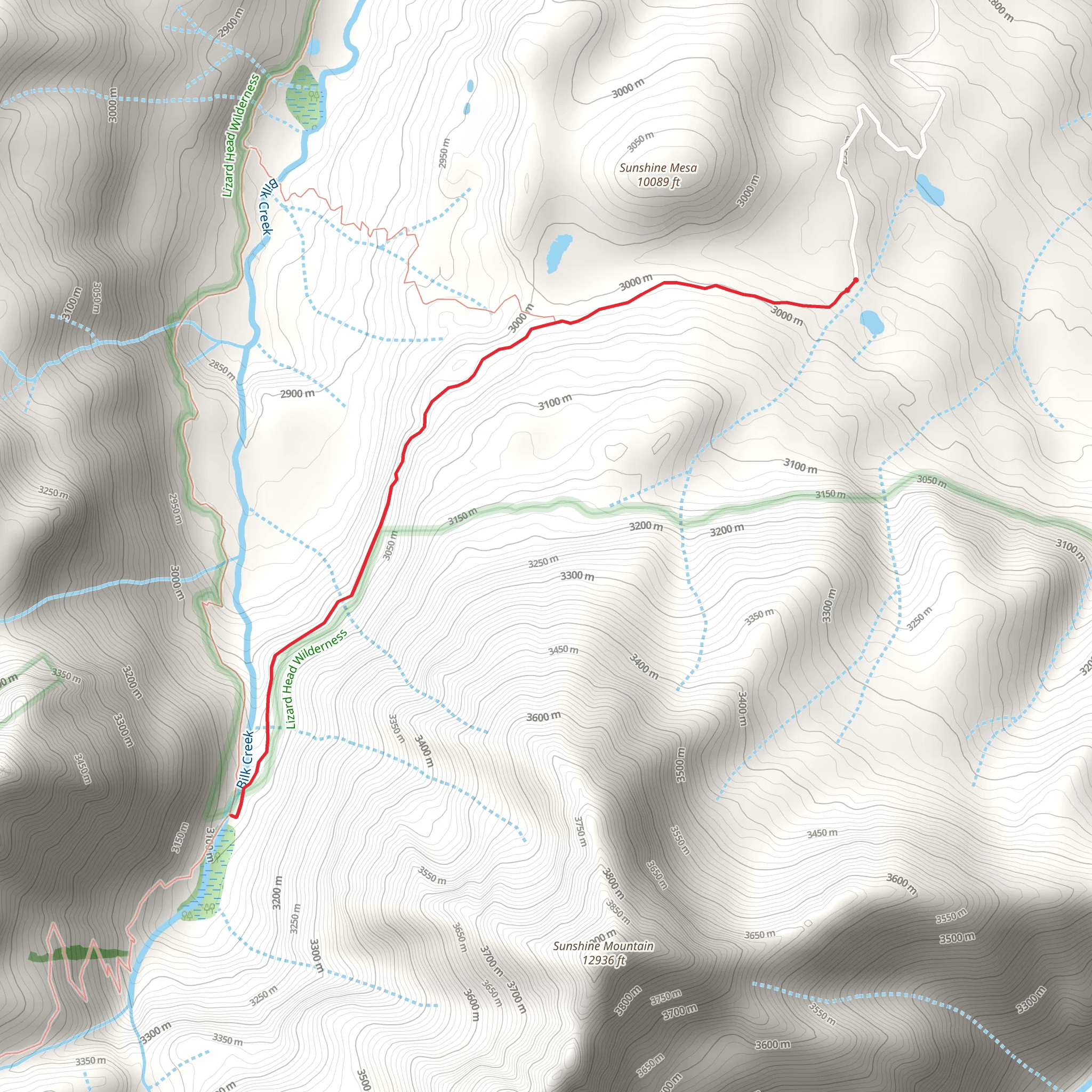 Morning Star Trail mobile static map