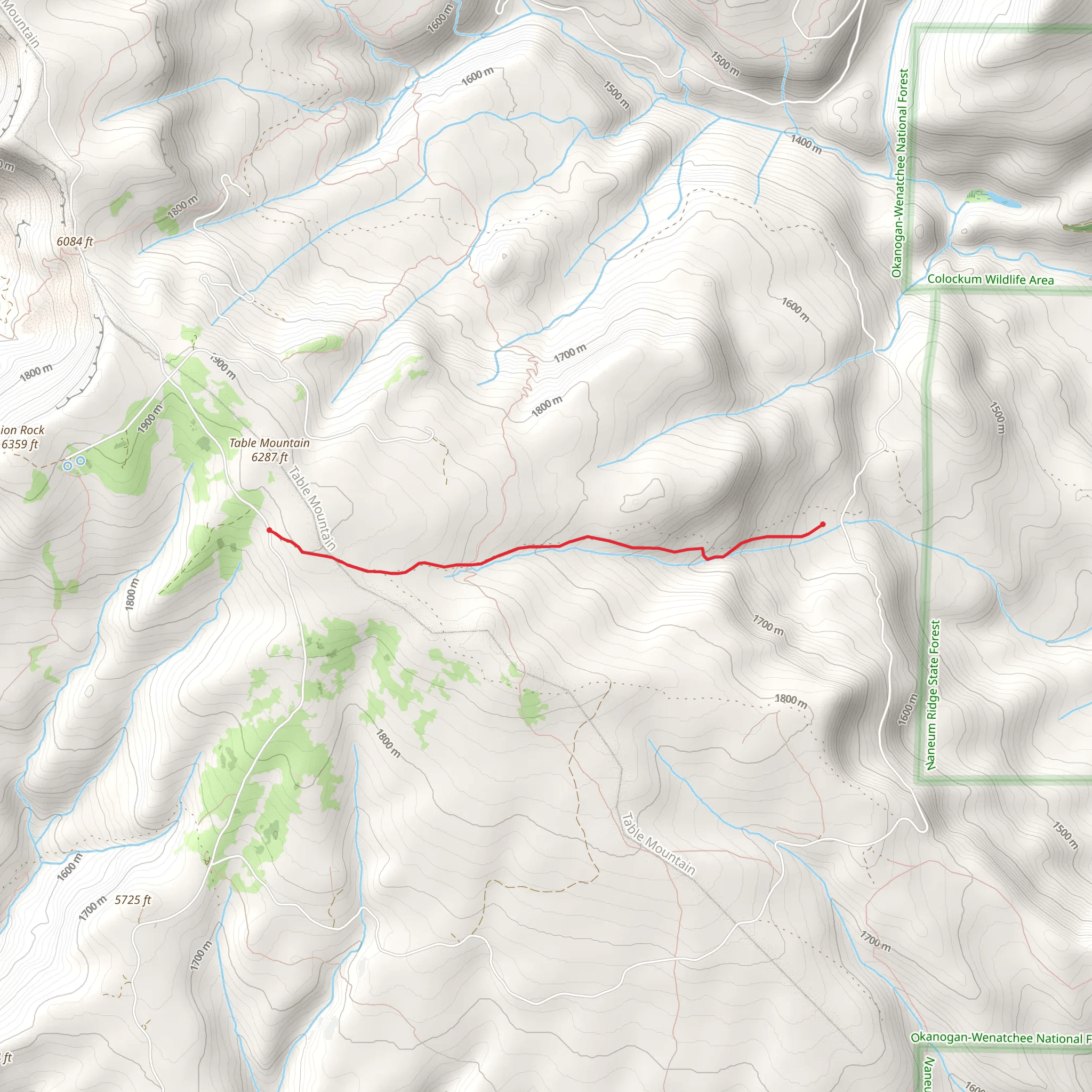 Nealey Creek Trail mobile static map
