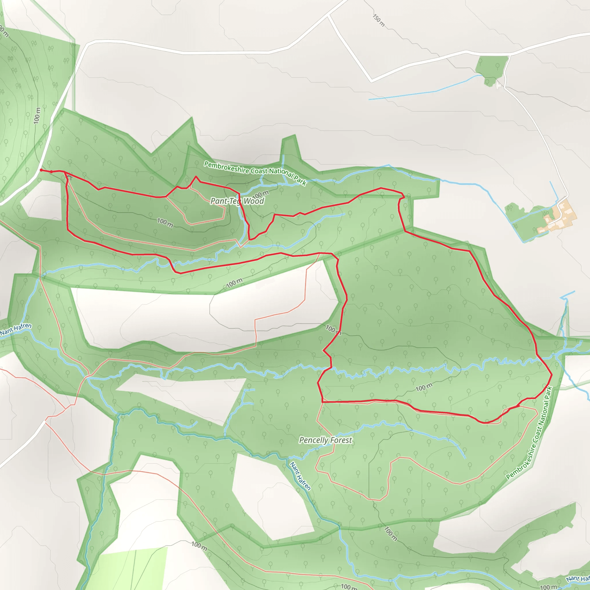Pengelli Wood mobile static map