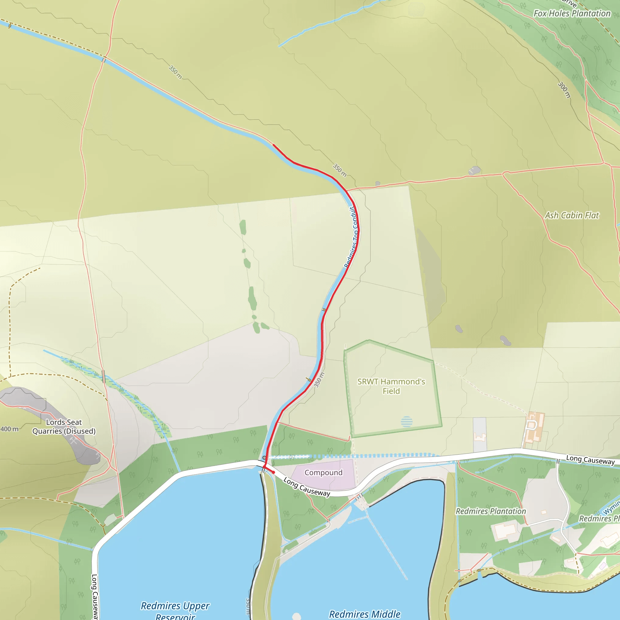 Redmires Conduit Walk mobile static map
