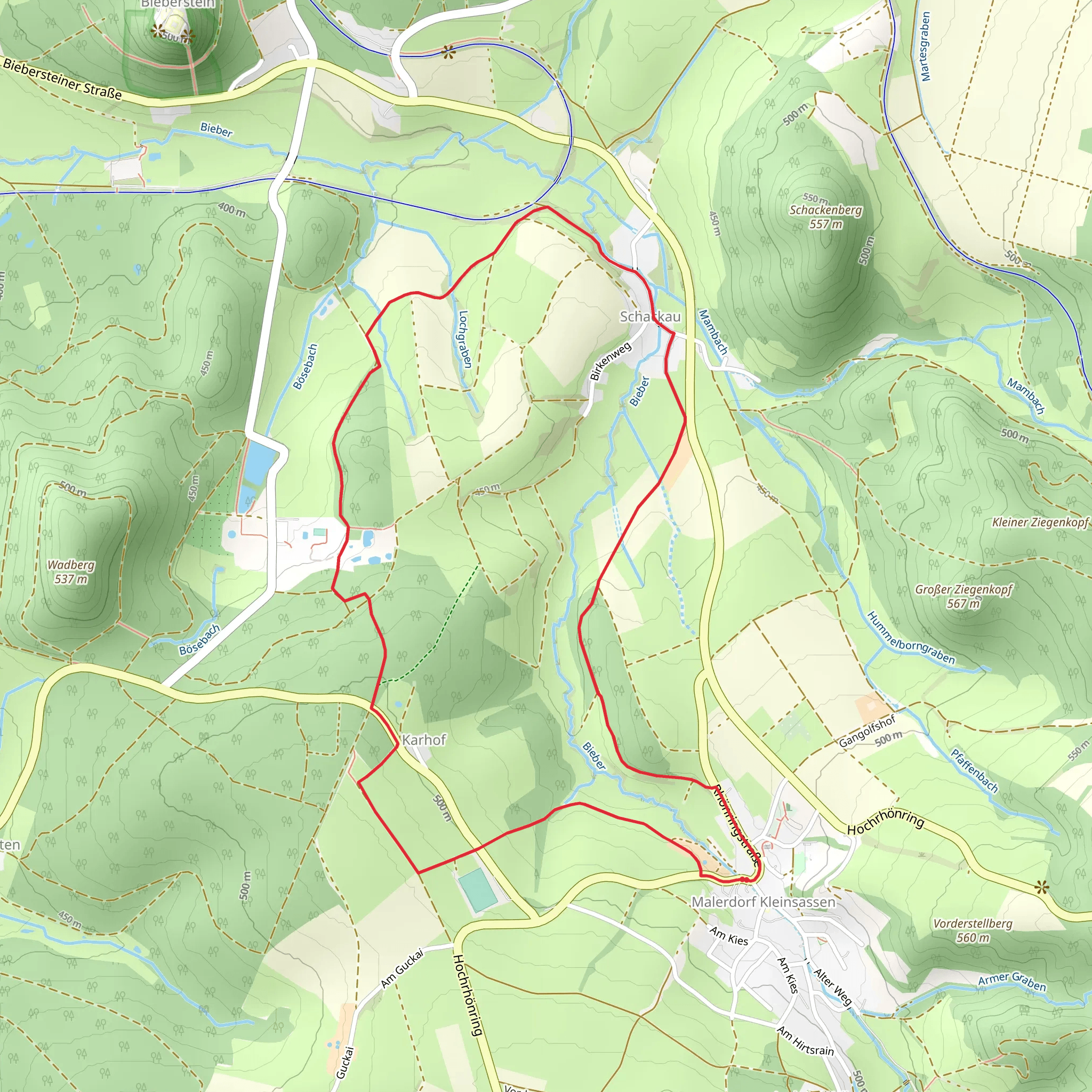 Milseburg Fuldagau Loop mobile static map