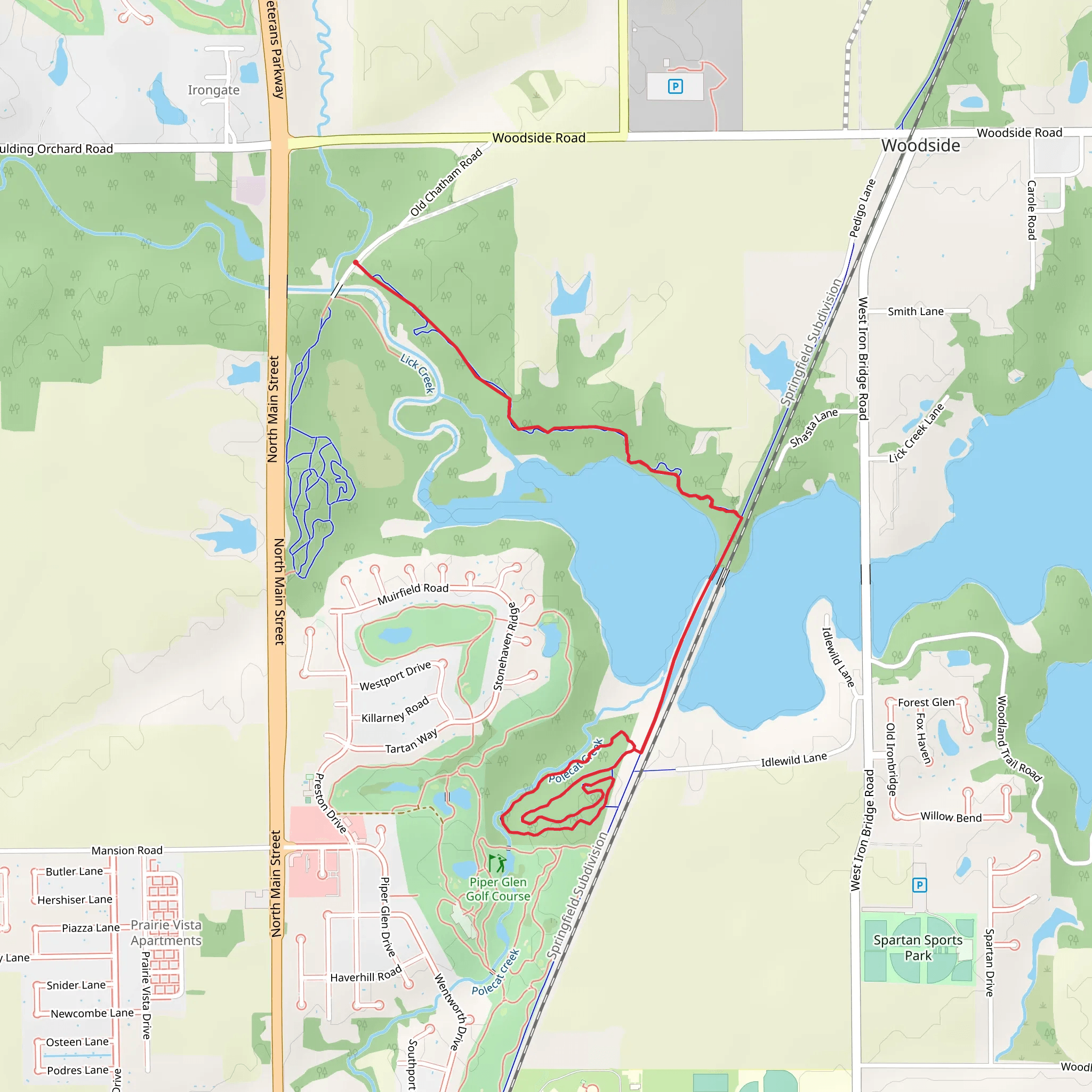 Piper Glen Golf Course mobile static map