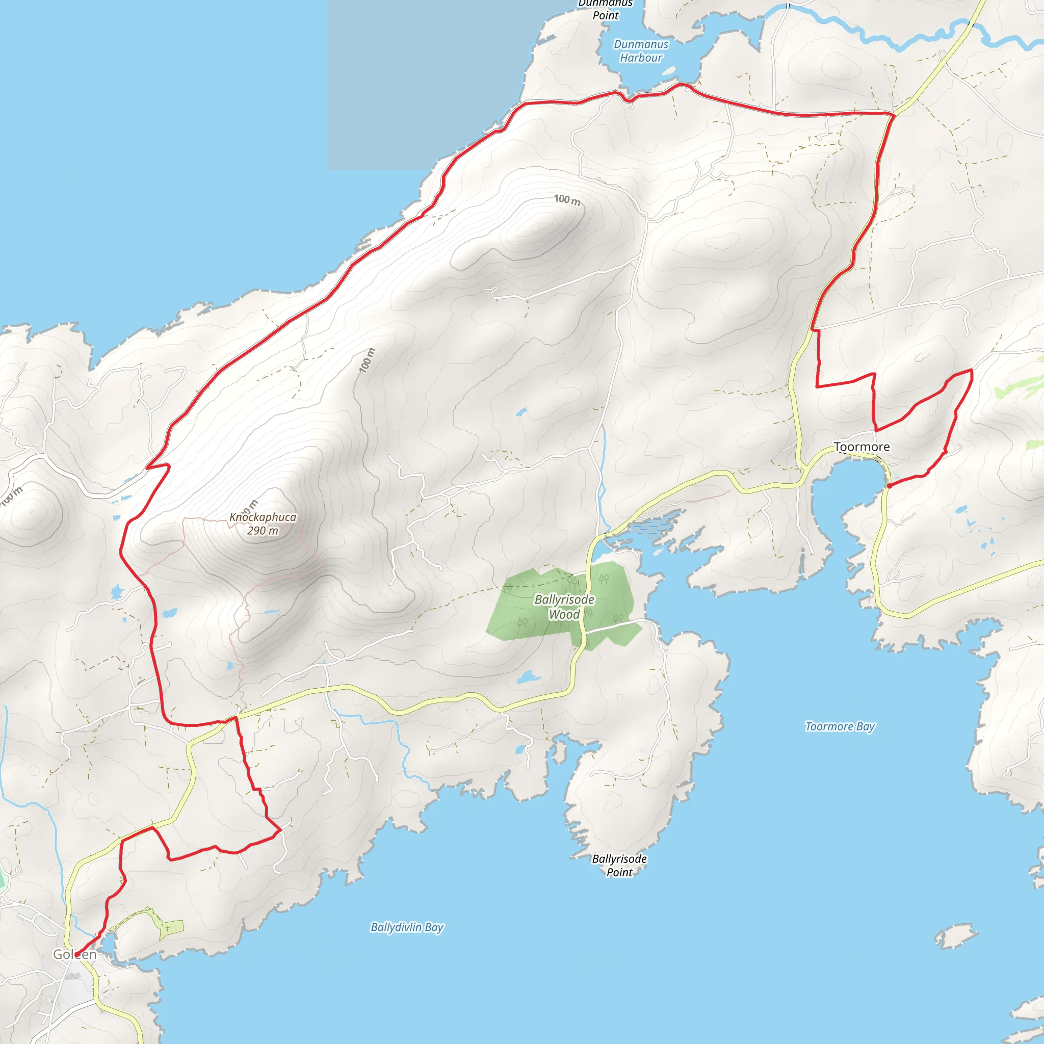 Fastnet Trails - Goleen to Toormore Trail mobile static map