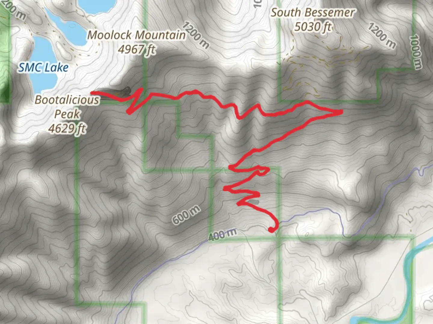 An image depicting the trail Bessemer Road and its surrounding area.