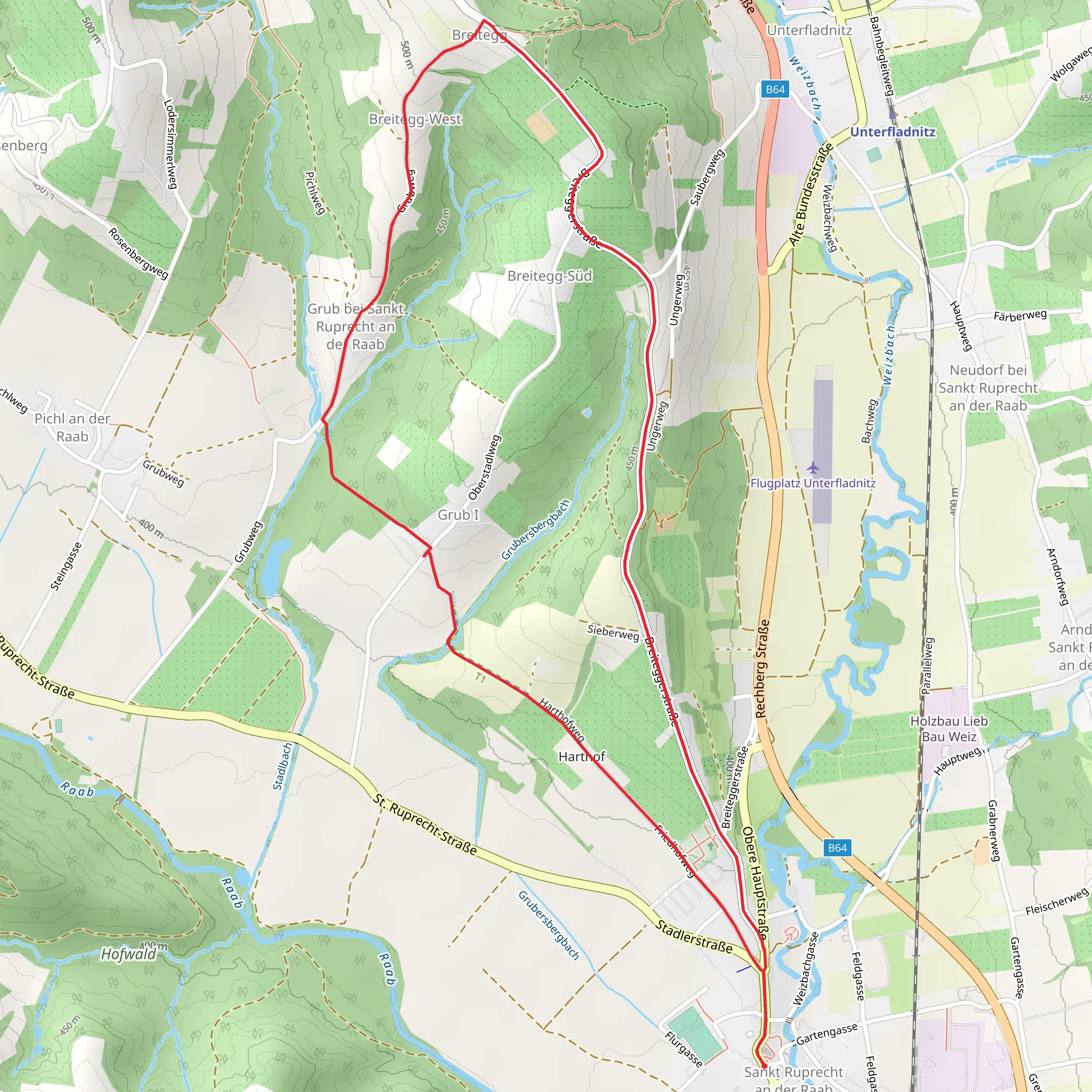 Breiteggerweg Loop mobile static map