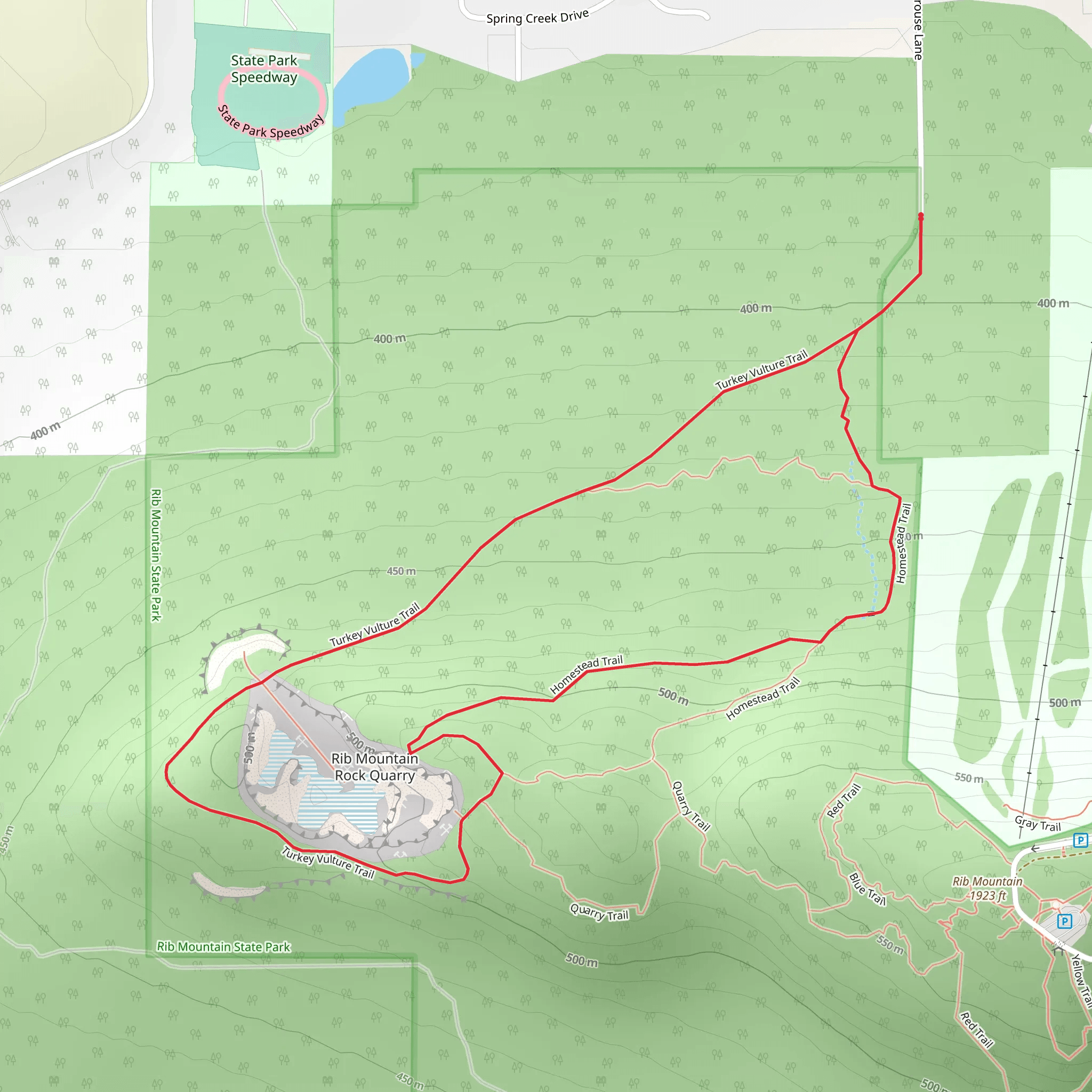 Turkey Vulture and Homestead Loop Trail mobile static map
