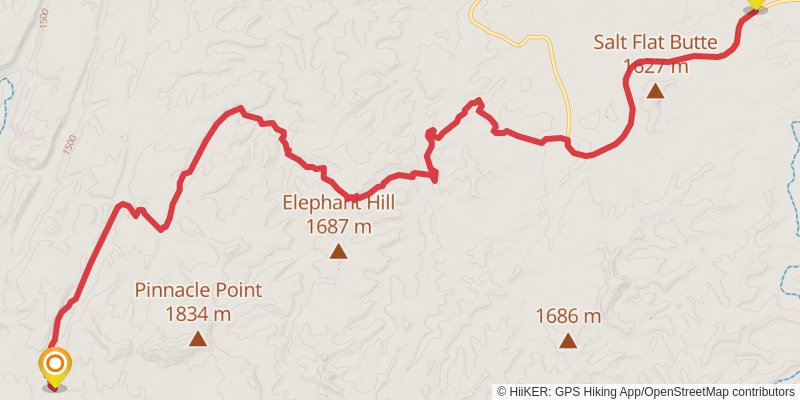 American Discovery Trail - Utah stage 16 Map