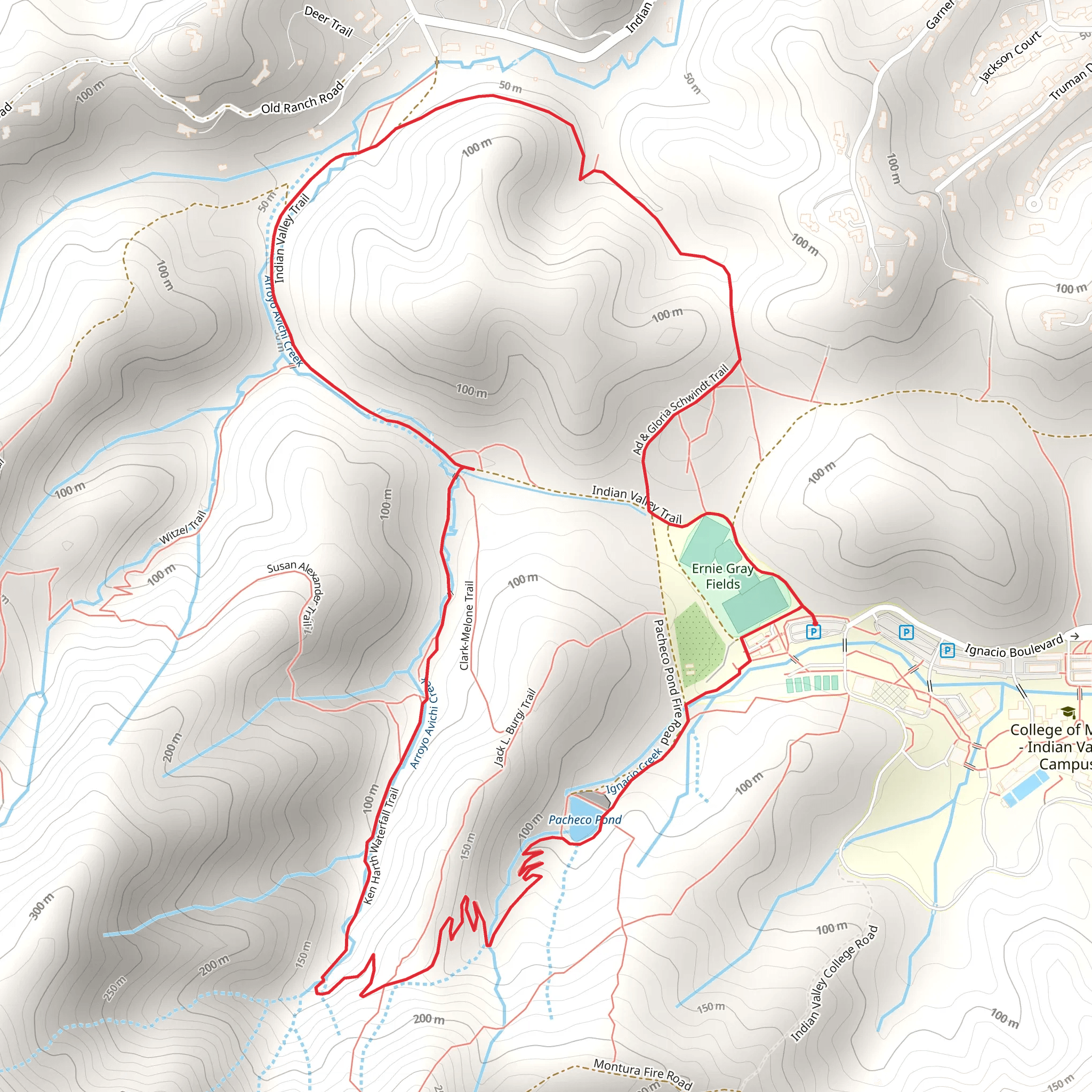 Indian Valley College Loop mobile static map
