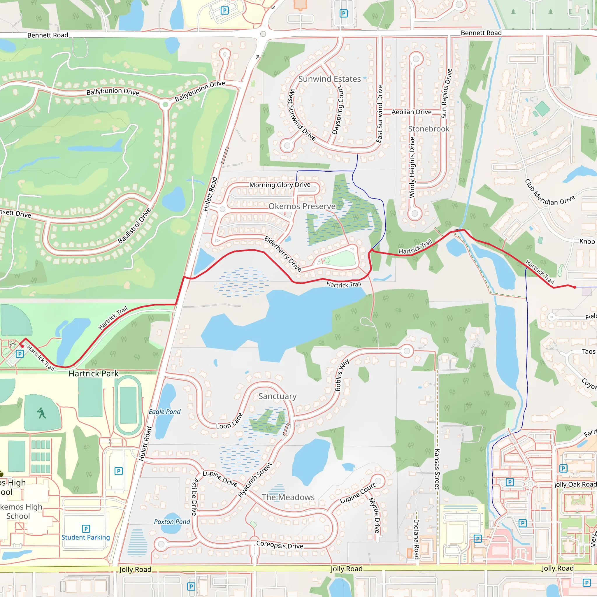 Hartrick Trail - Hartrick Park mobile static map