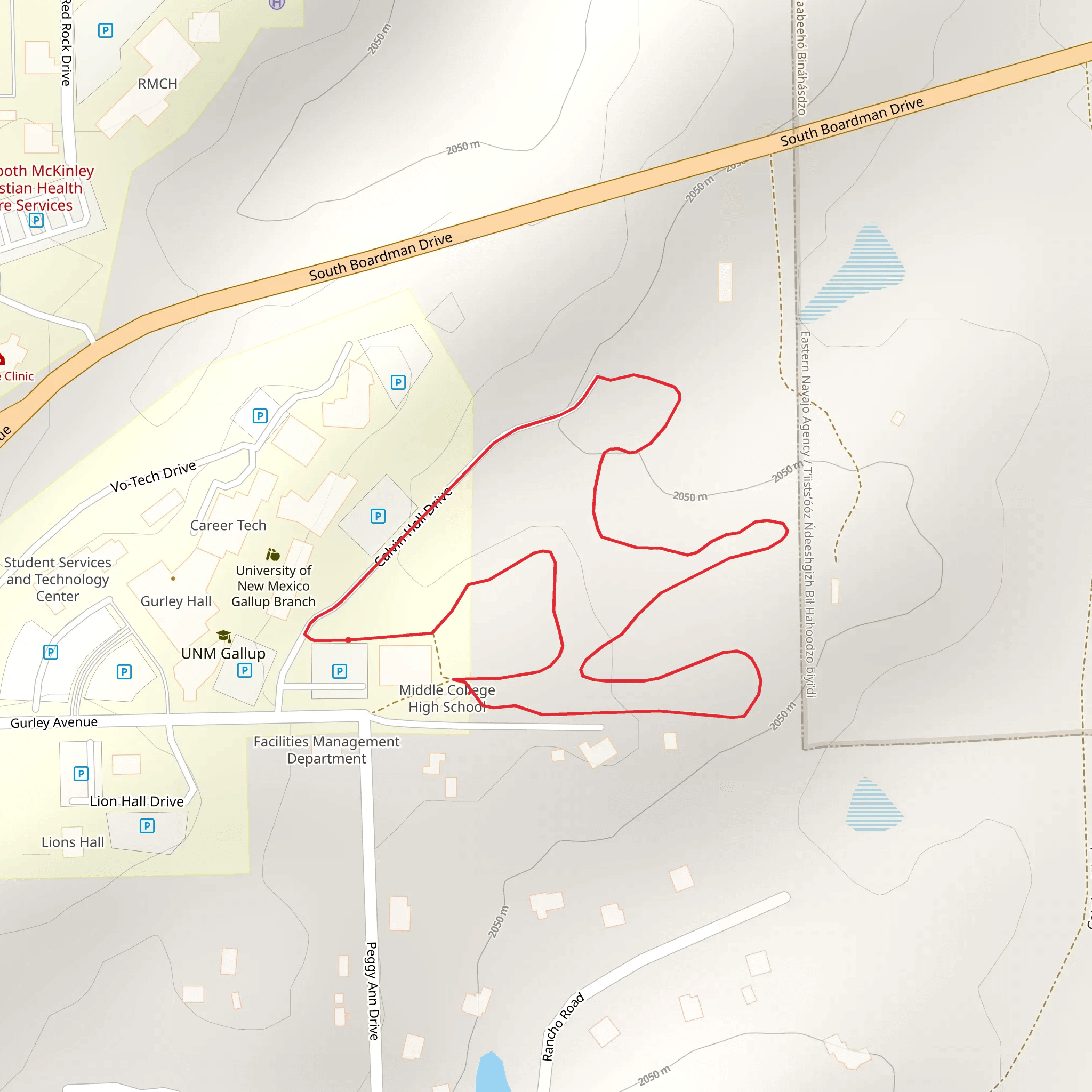 Calvin Hall Drive Loop mobile static map